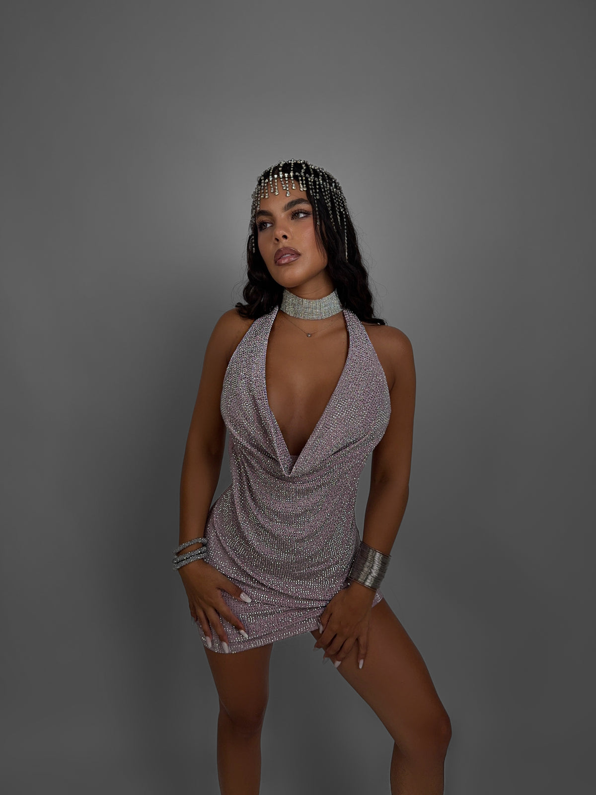 Abito Brillant Waterfall-Pink
