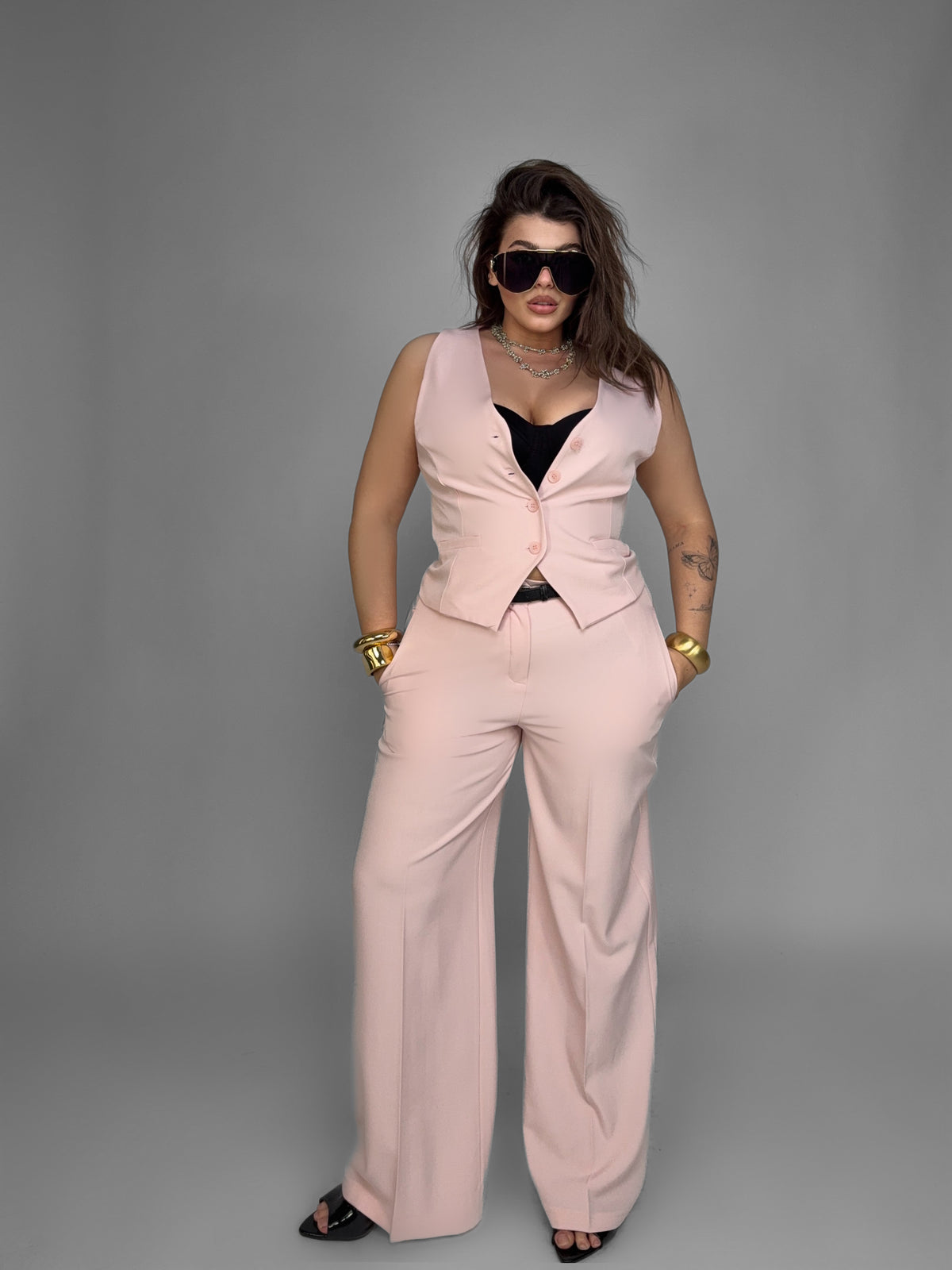 CURVY FIT - Completo Statement-Pink
