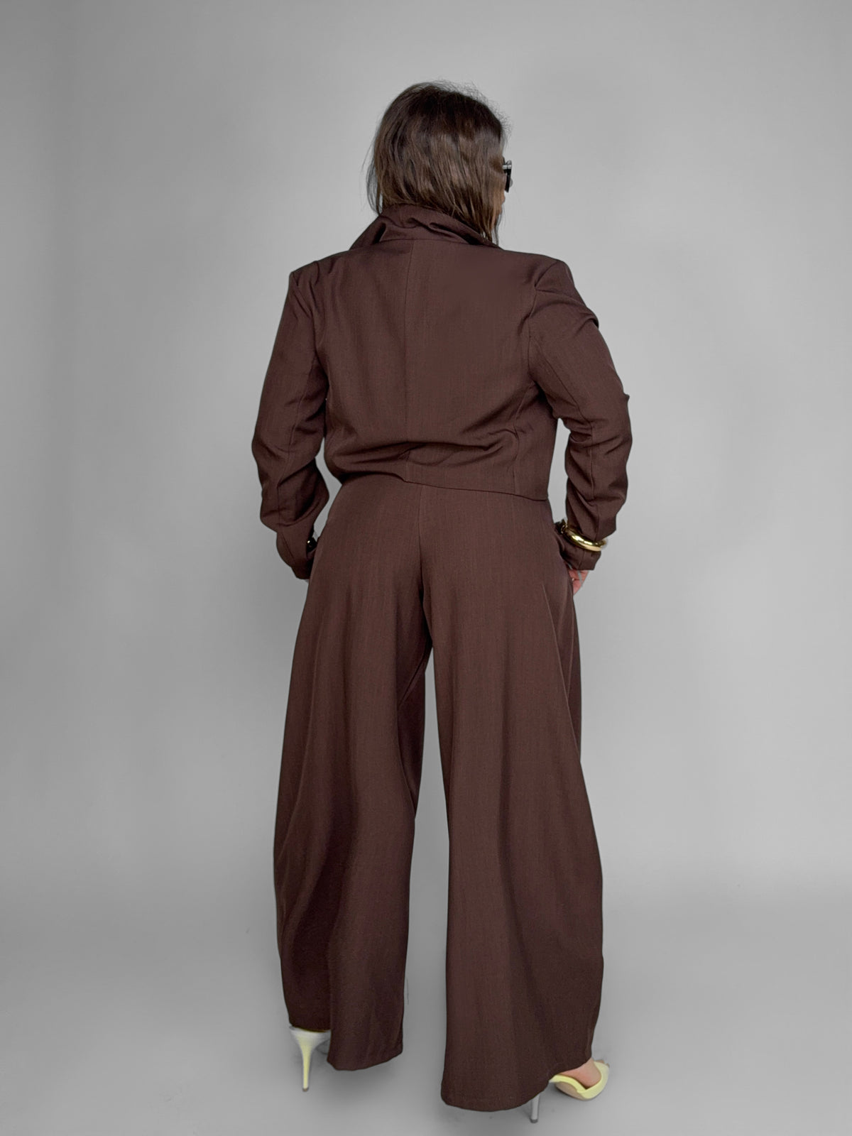 CURVY FIT - Pantalone Form Brown