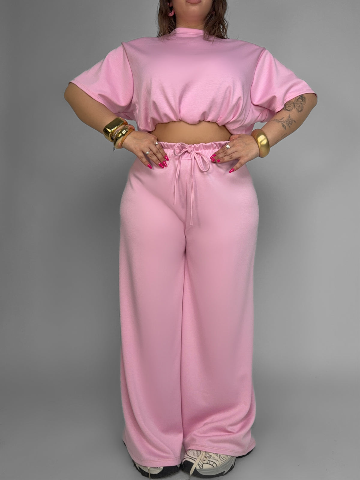 CURVY FIT - Pantalone Classic Chic-Pink