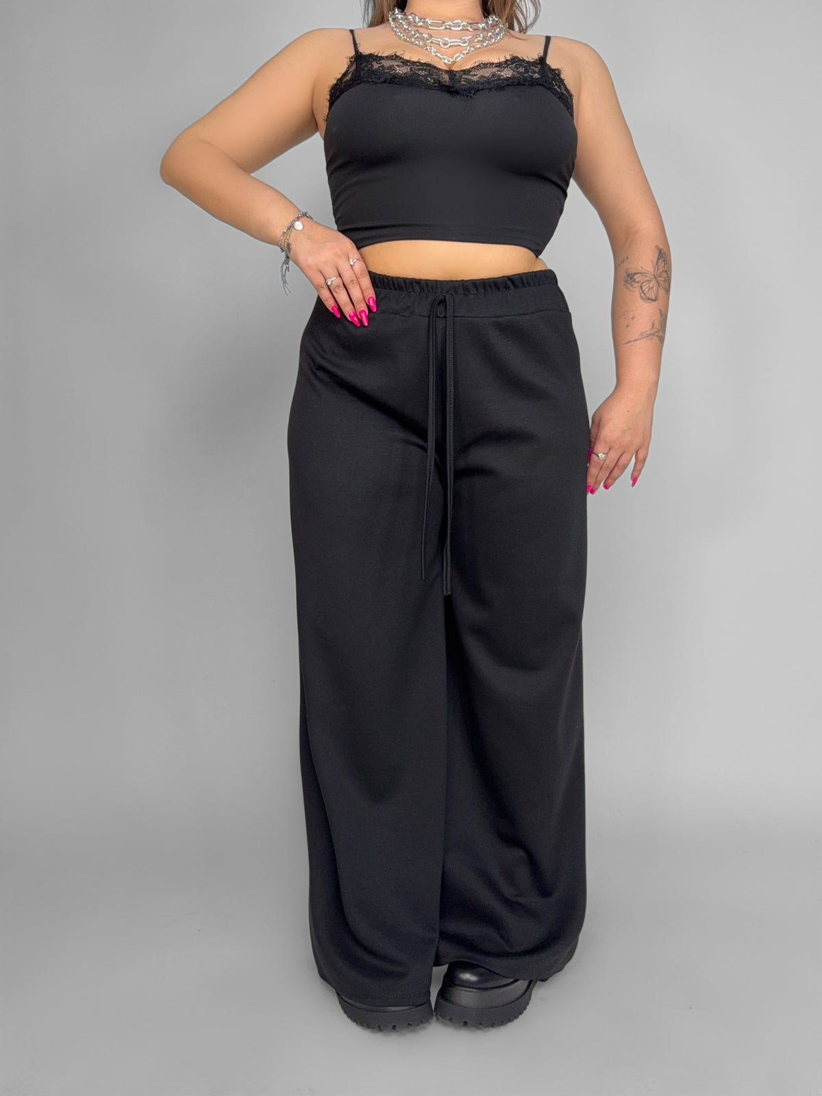 CURVY FIT - Pantalone Classic Chic-Black