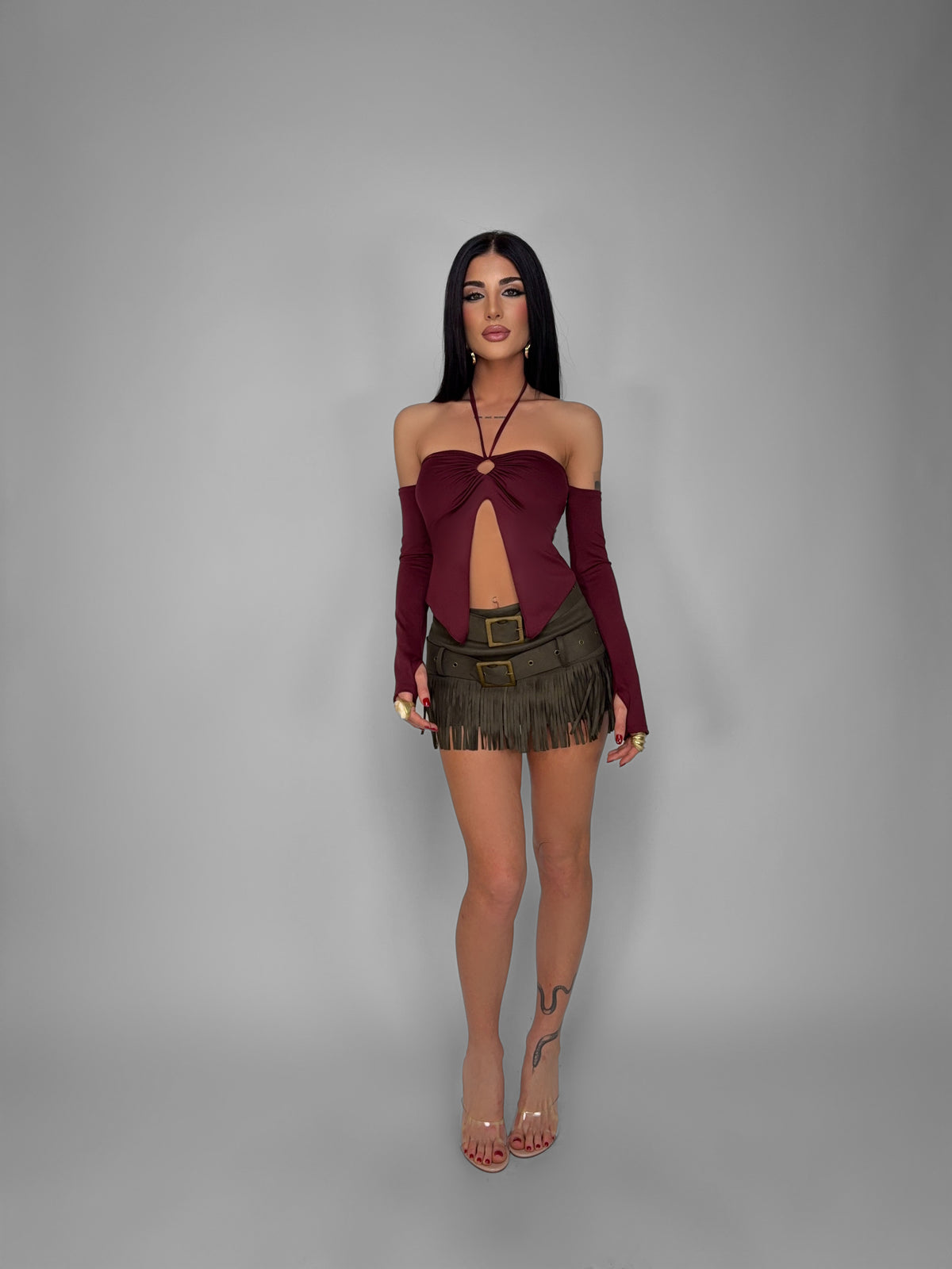 Total Look Hemline Cherry