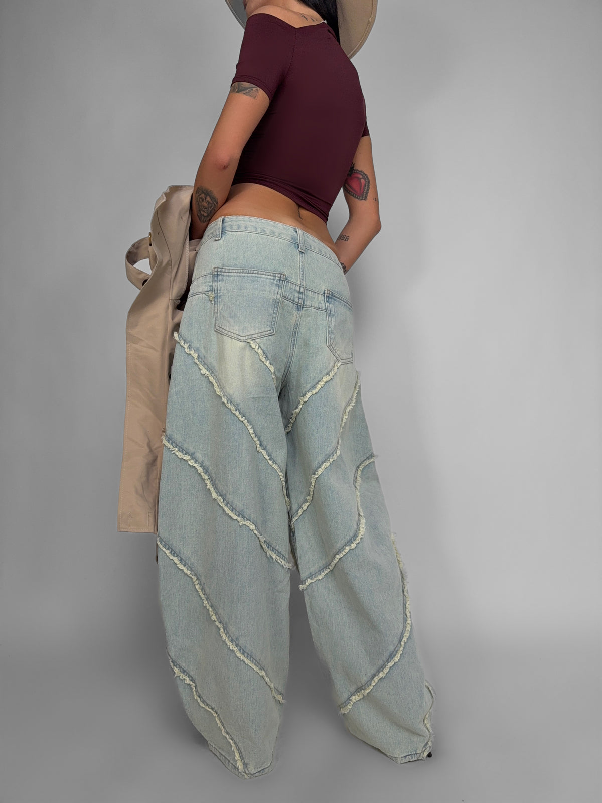 Frayed Line Jeans