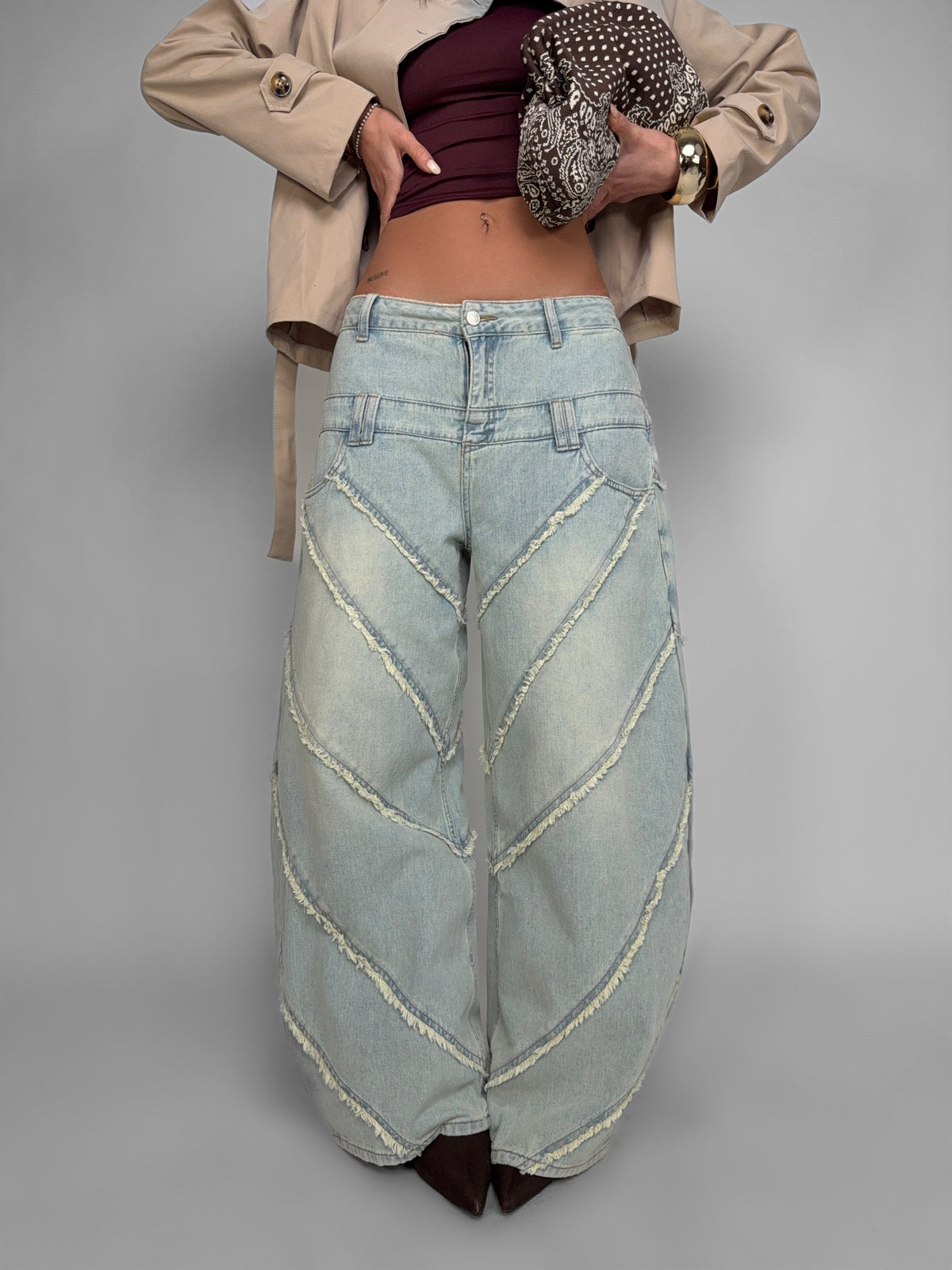 Frayed Line Jeans