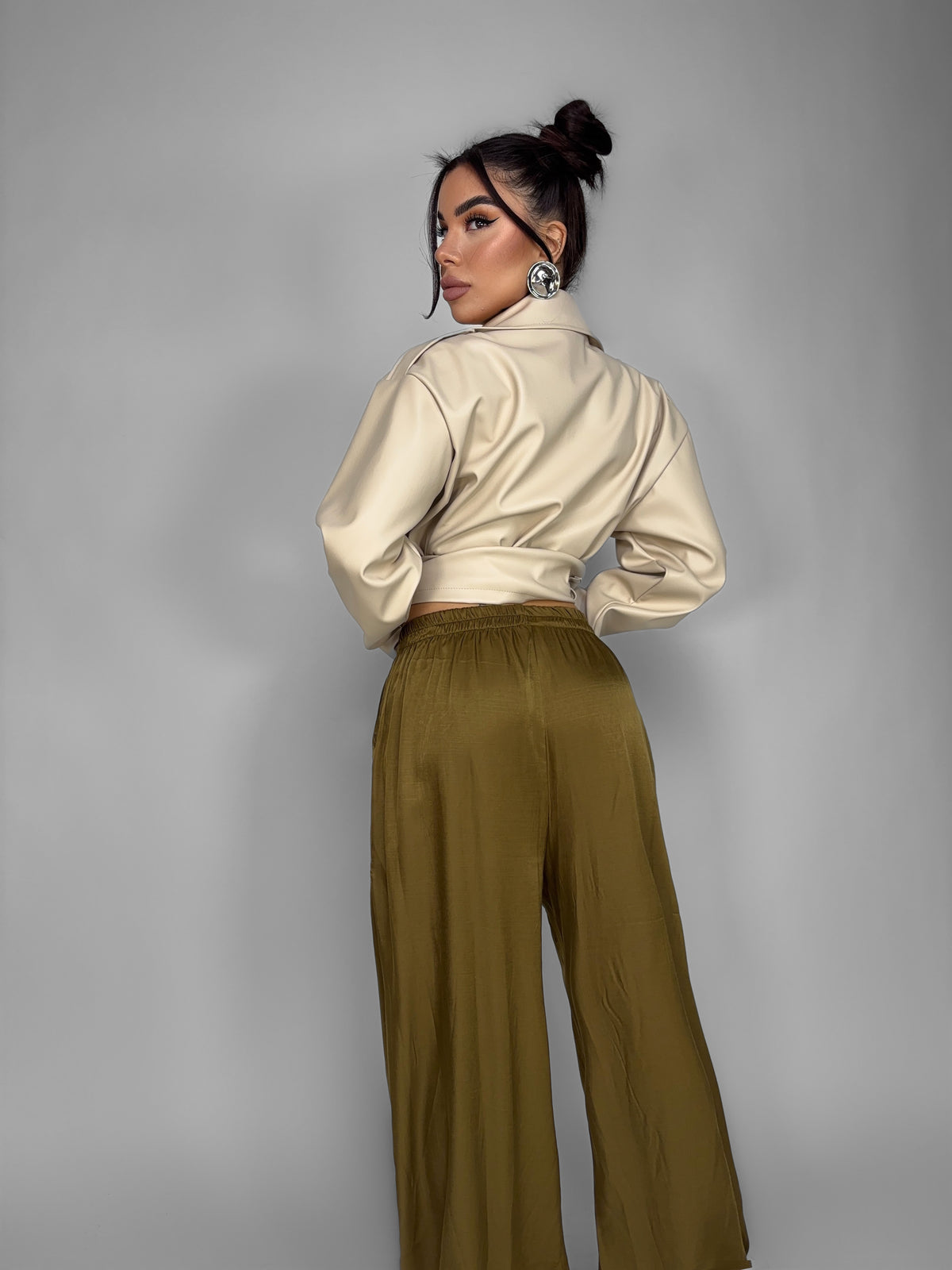 Glossy Green Trousers