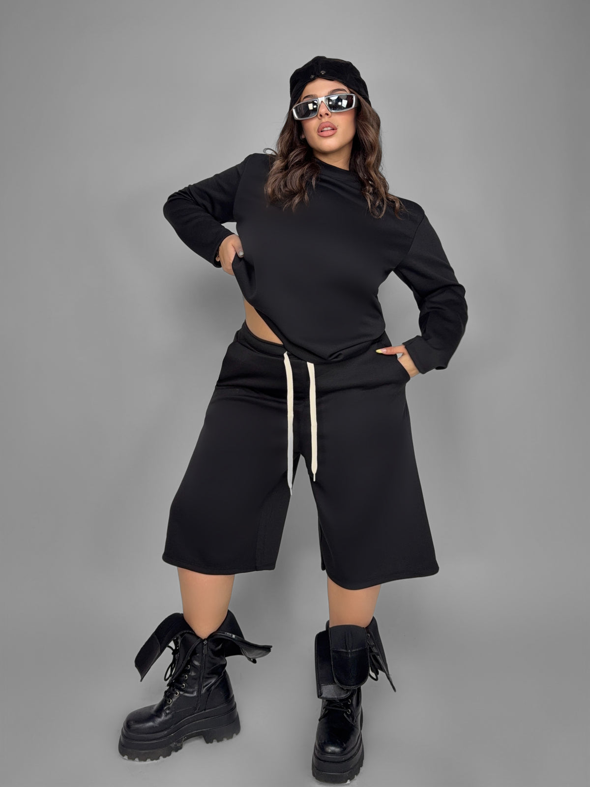 CURVY FIT - Completo Streetwise-Black
