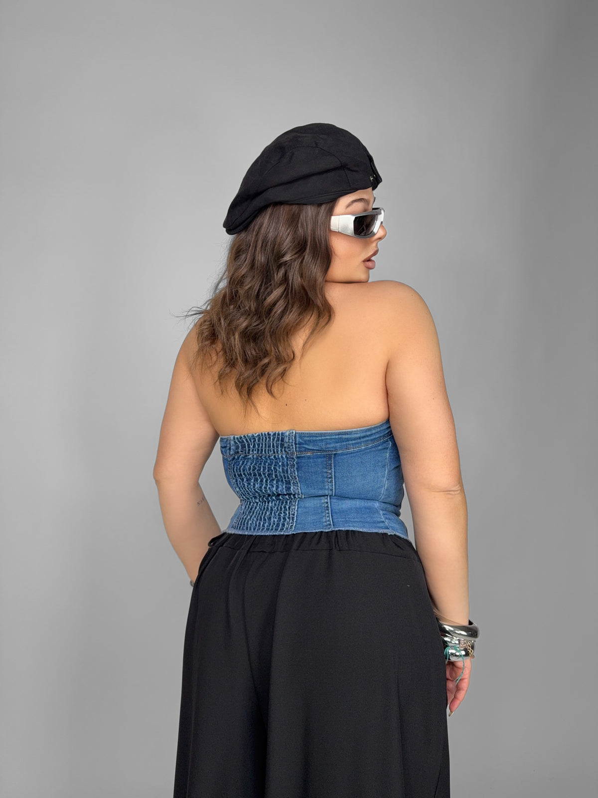 CURVY FIT - Top Boxy Denim