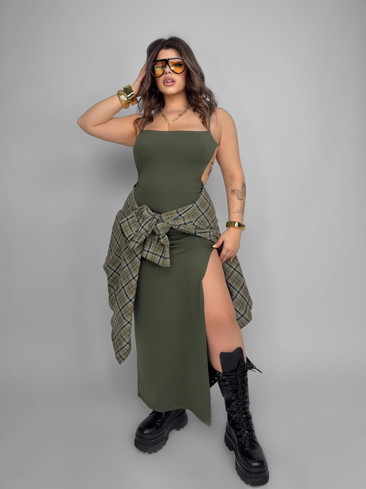 CURVY FIT - Abito Naked Back