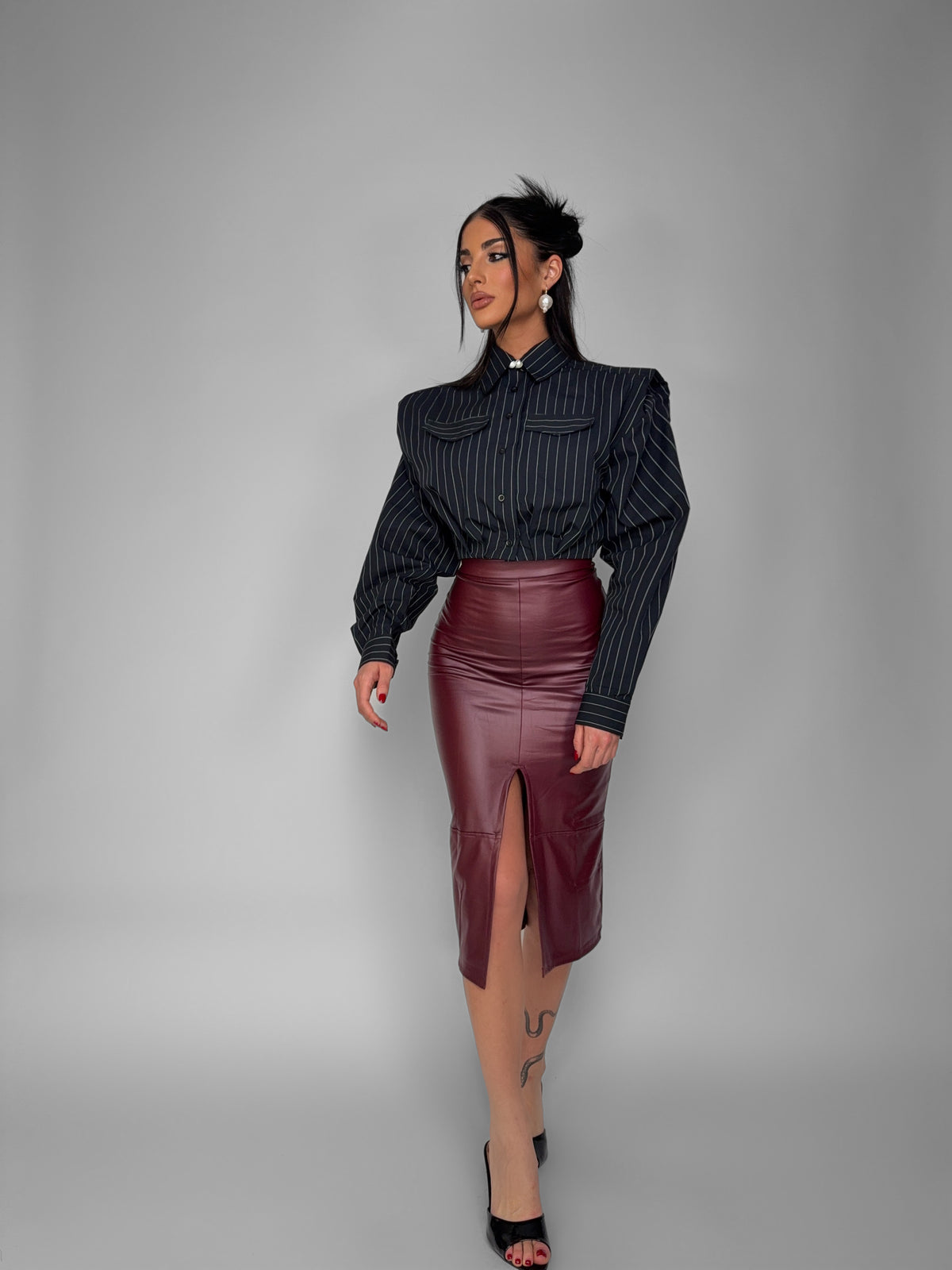 Total Look Leather Cherry