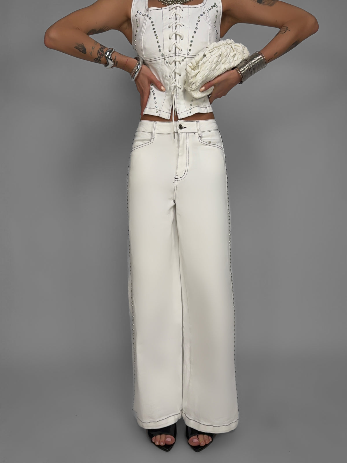 Ivory Stud Suit
