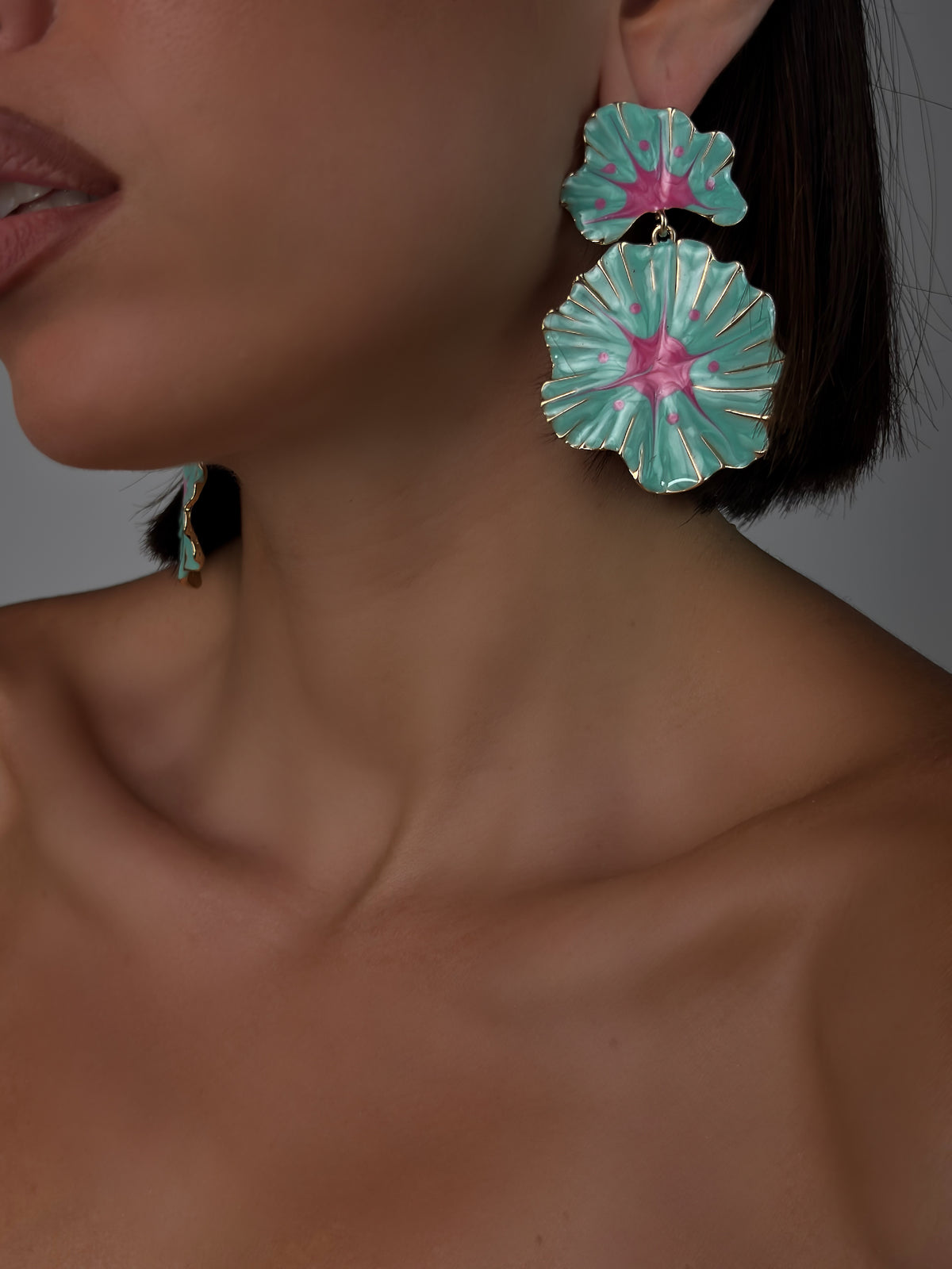 Orecchini Flower - Celeste