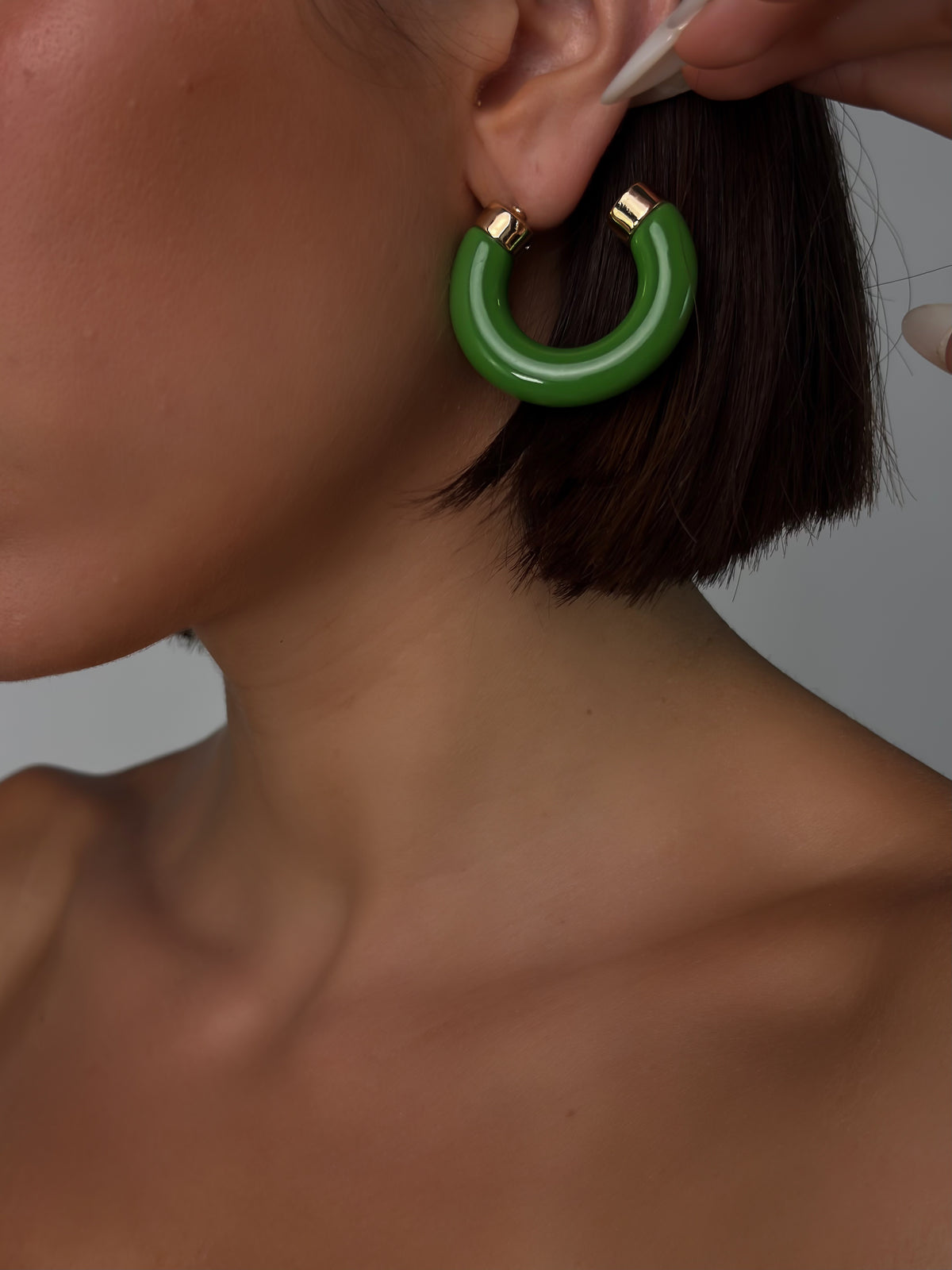 Orecchini Hoop - Verde