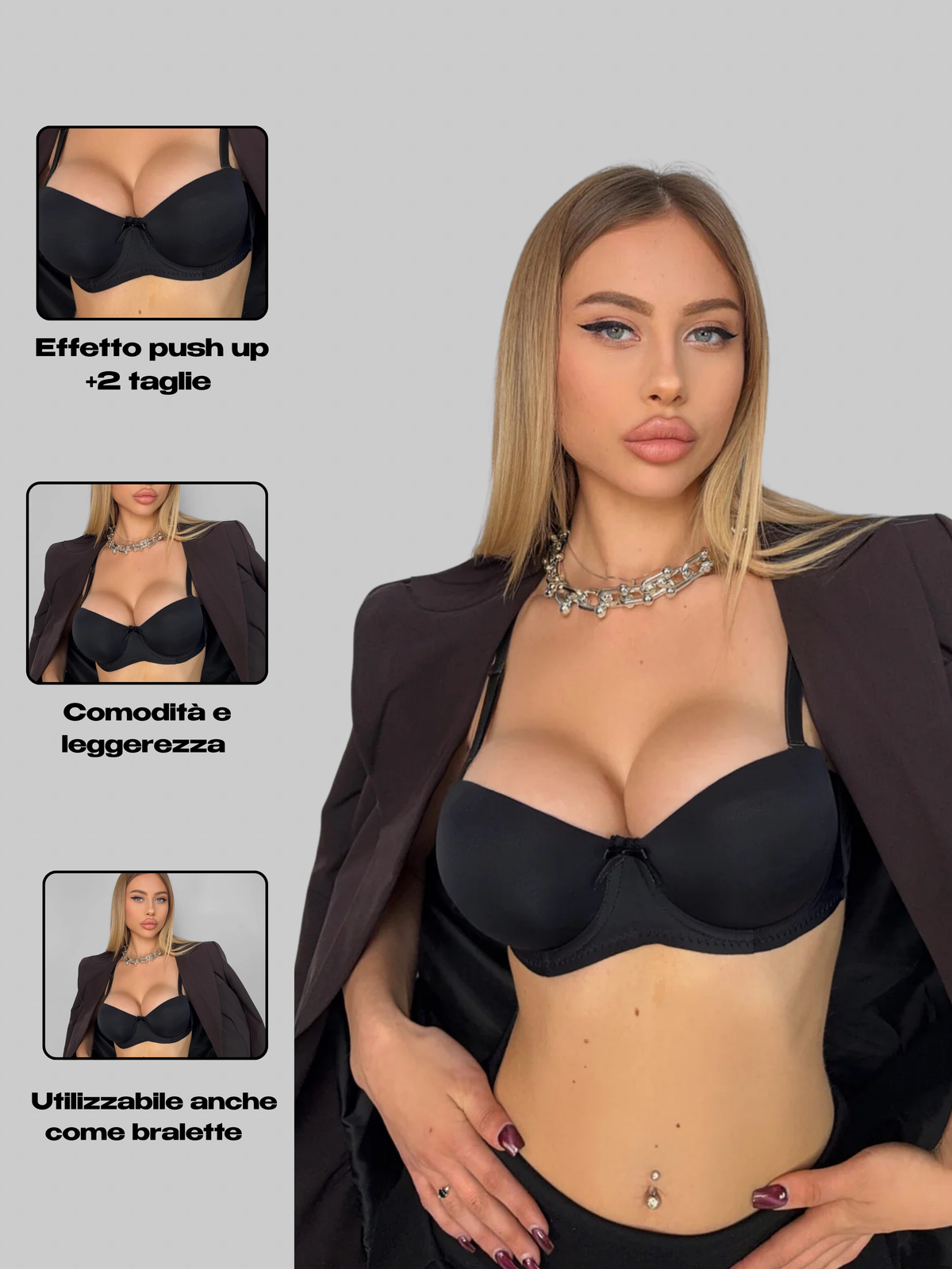 Top Magic Bra SUPER PUSH UP +2 TAGLIE