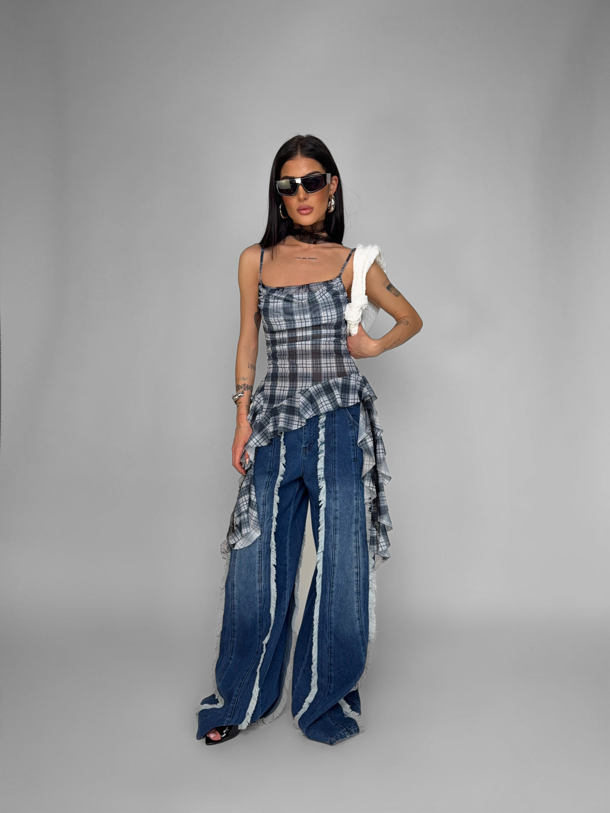 Total Look Cheched Blu