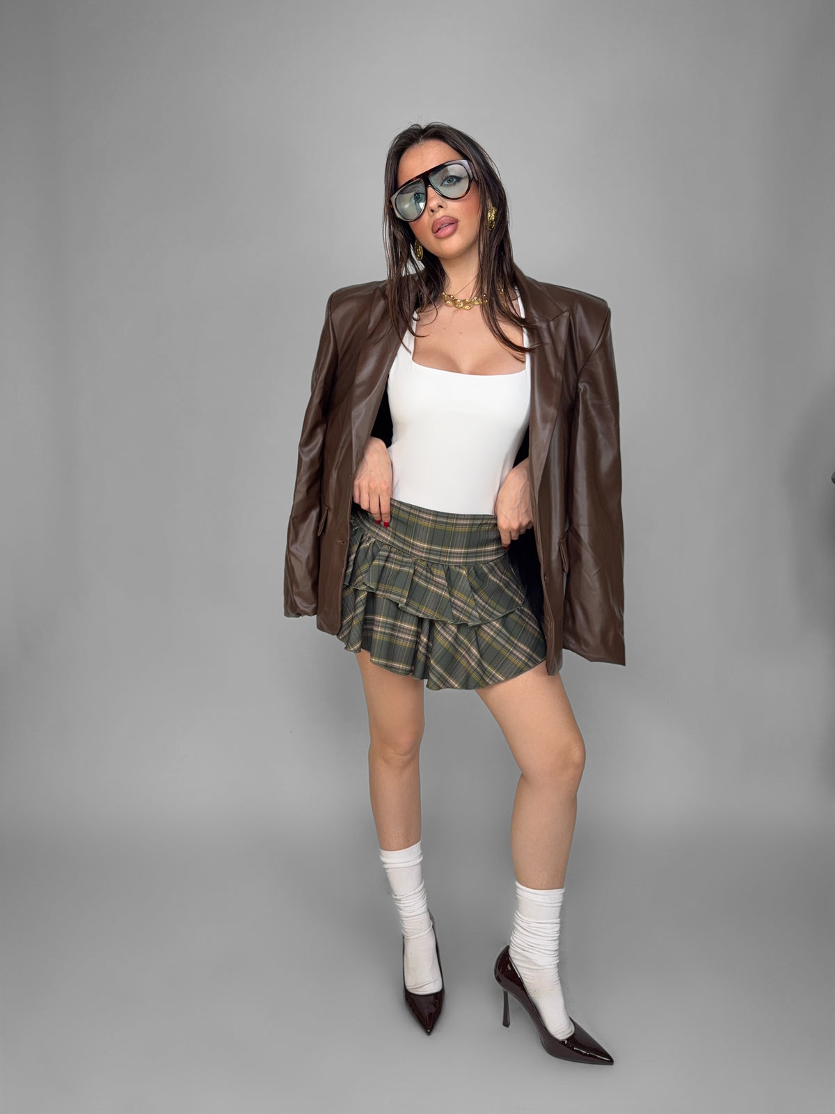 Total Look Leather Brown