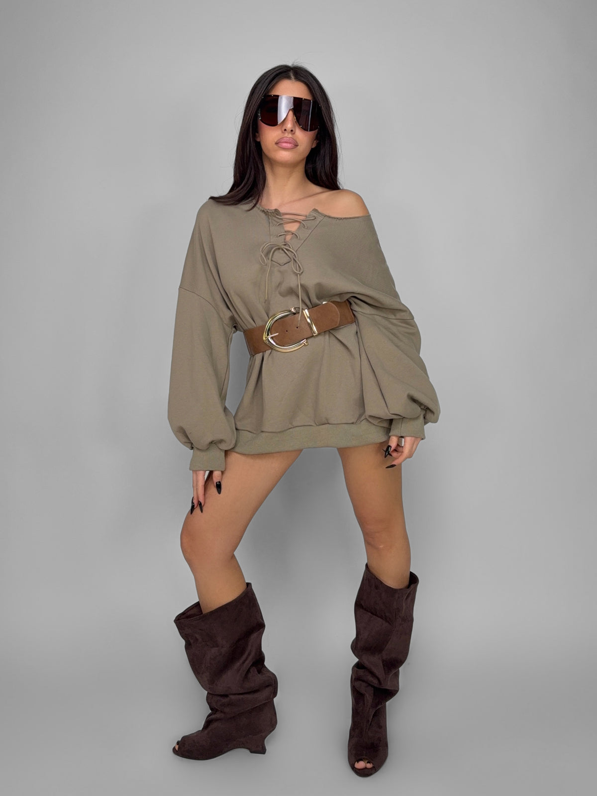 Total Look Fashionable Dove Grey