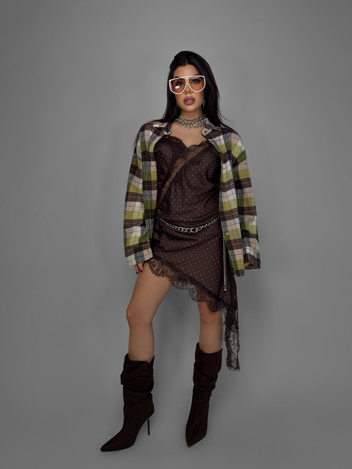 Total Look Country Check - Light Green
