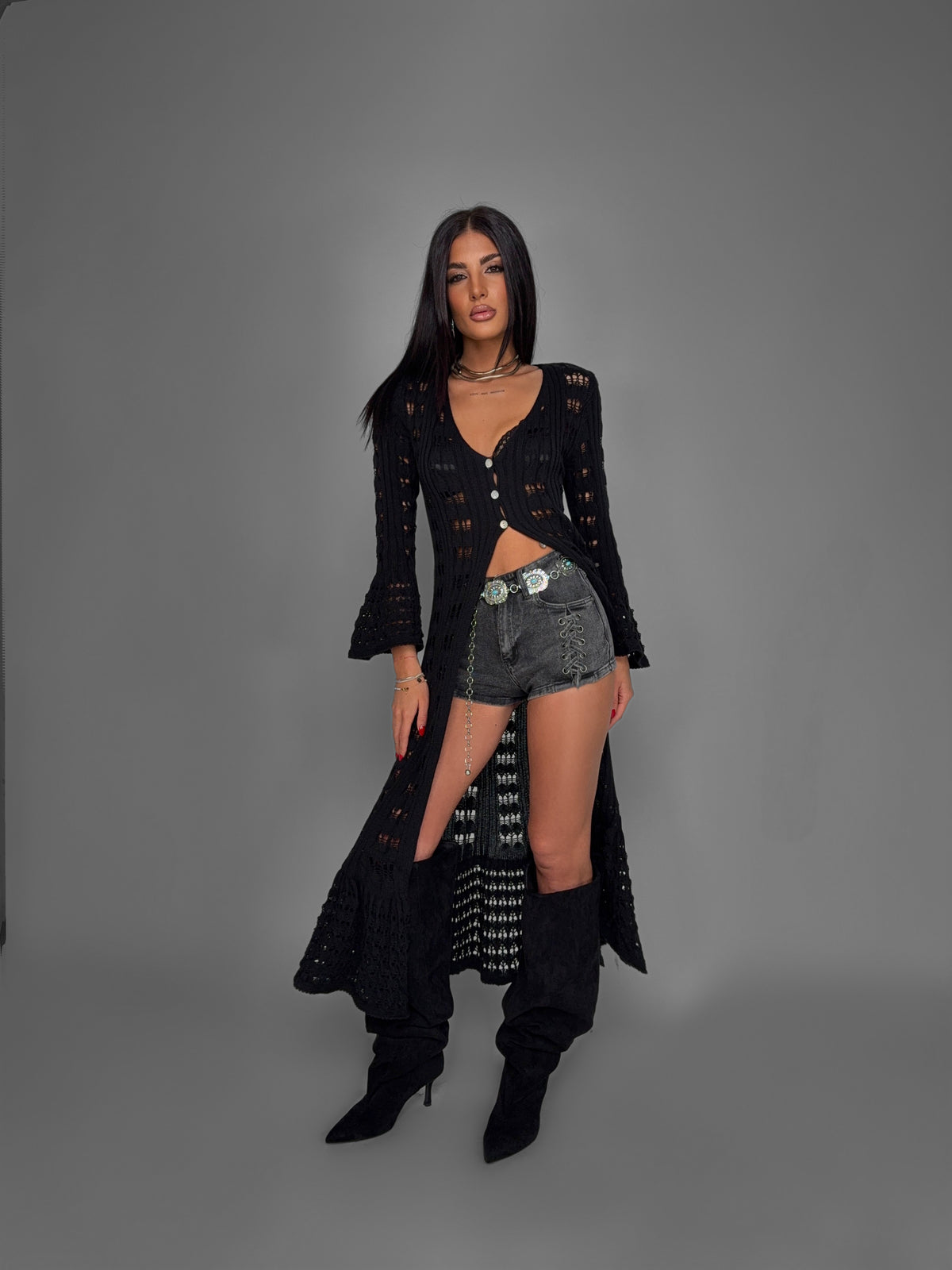 Total Look Crochet Black