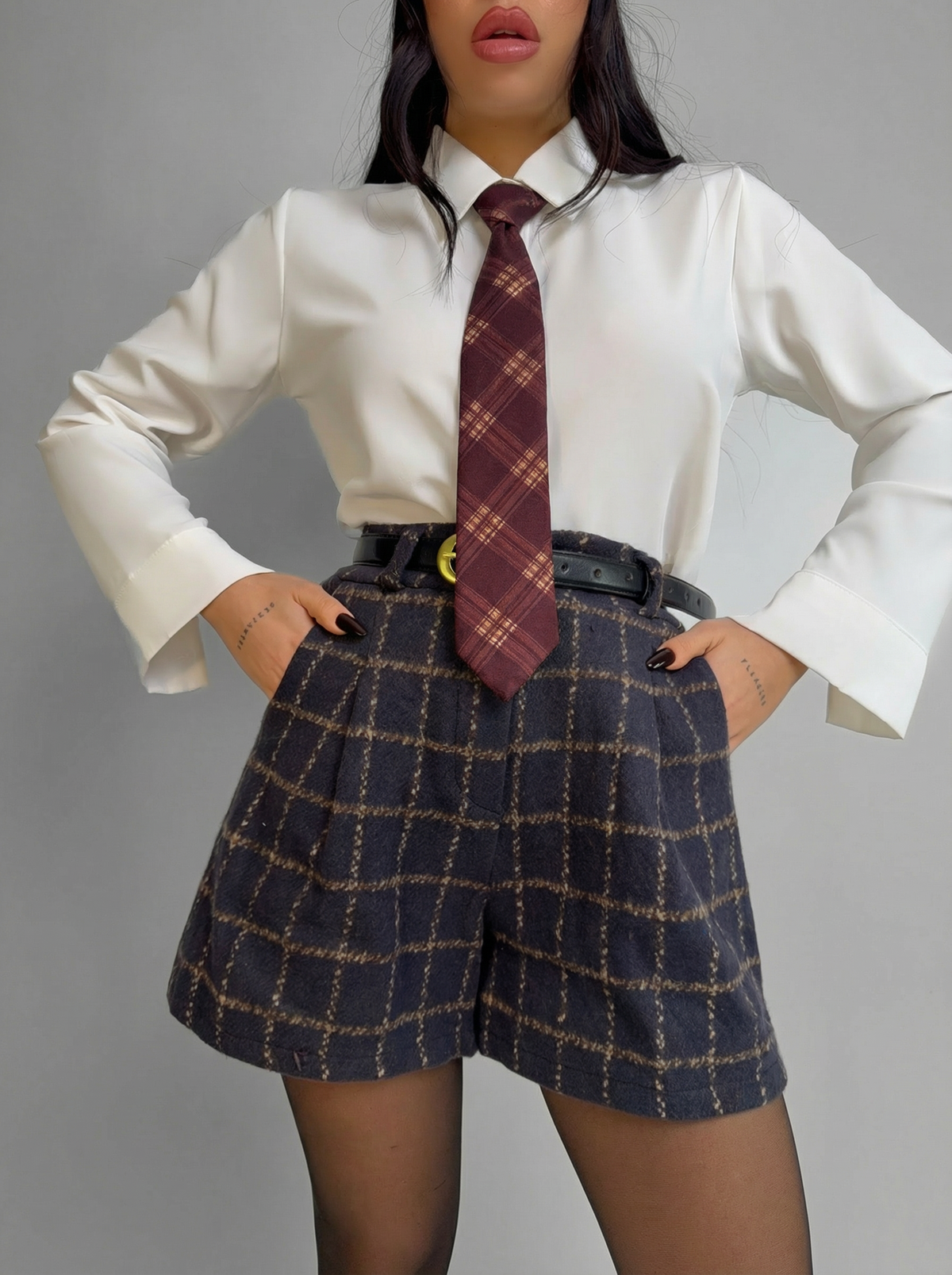 Shorts Oxford-Blue