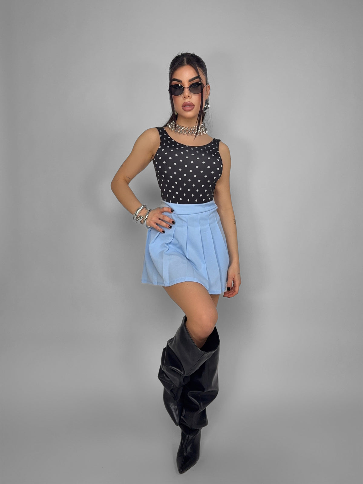 Total Look College Light Blue