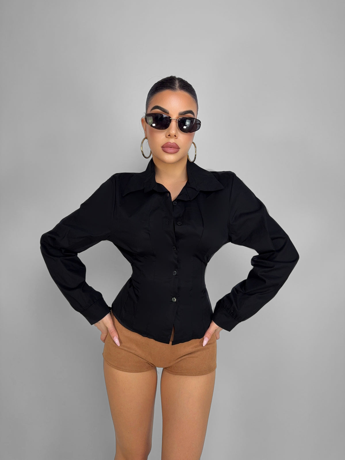 Camicia Back Flock - Black