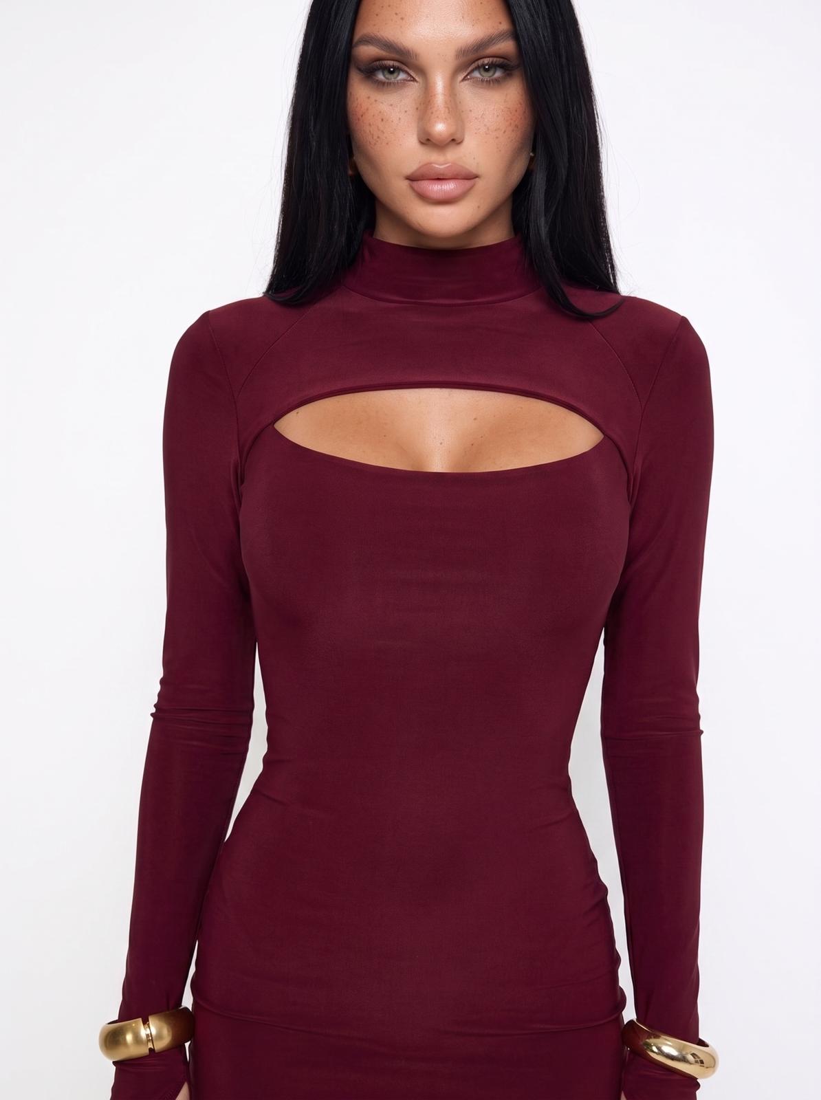 Perfect Edit Dress-Cherry-red