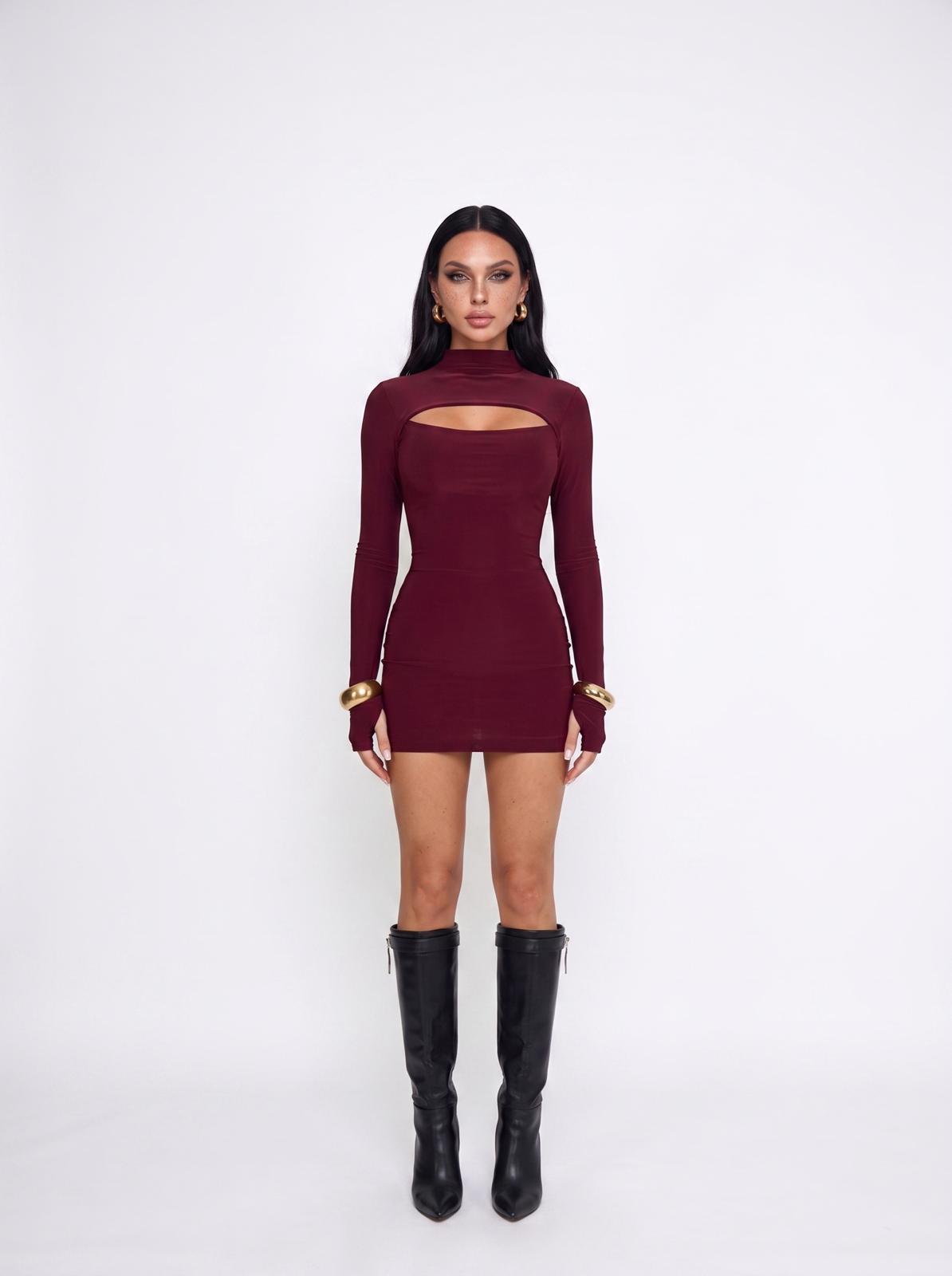 Perfect Edit Dress-Cherry-red