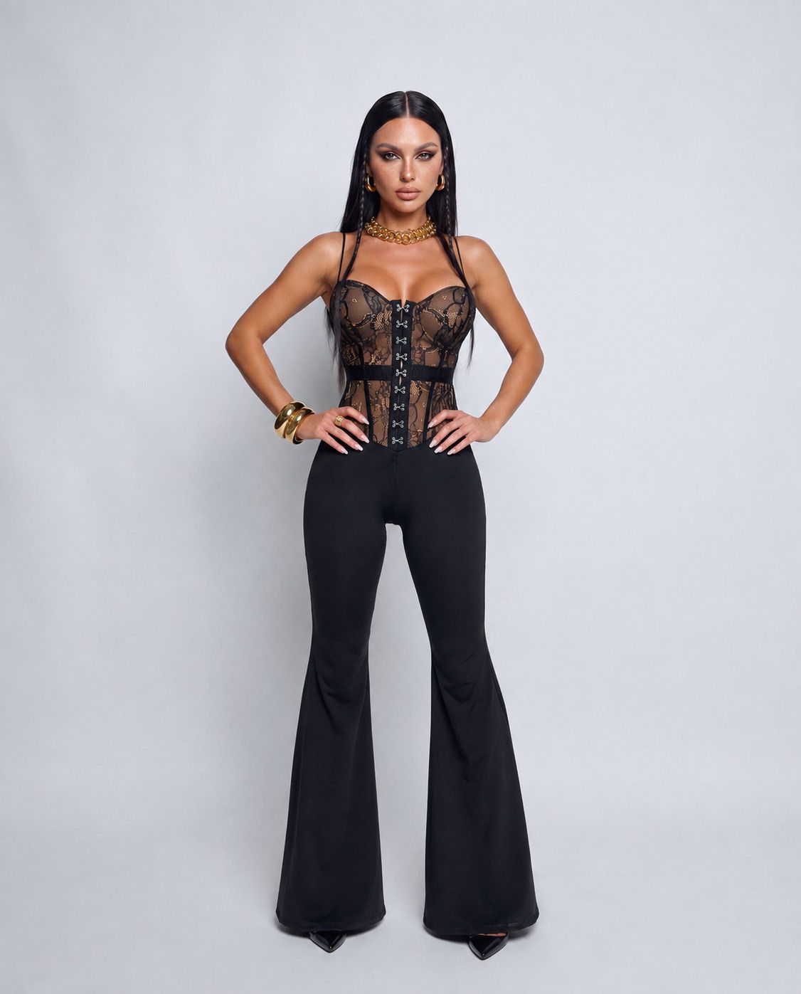 Tuta Nude Lace