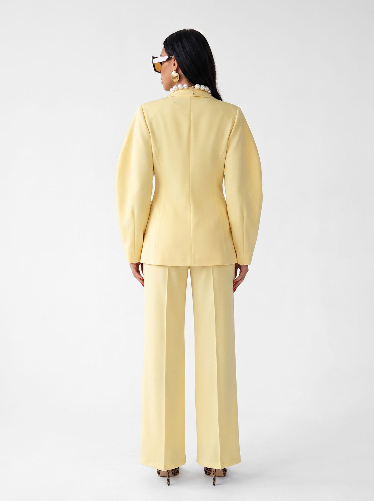 Co-ord Set Double Breasted-Yellow