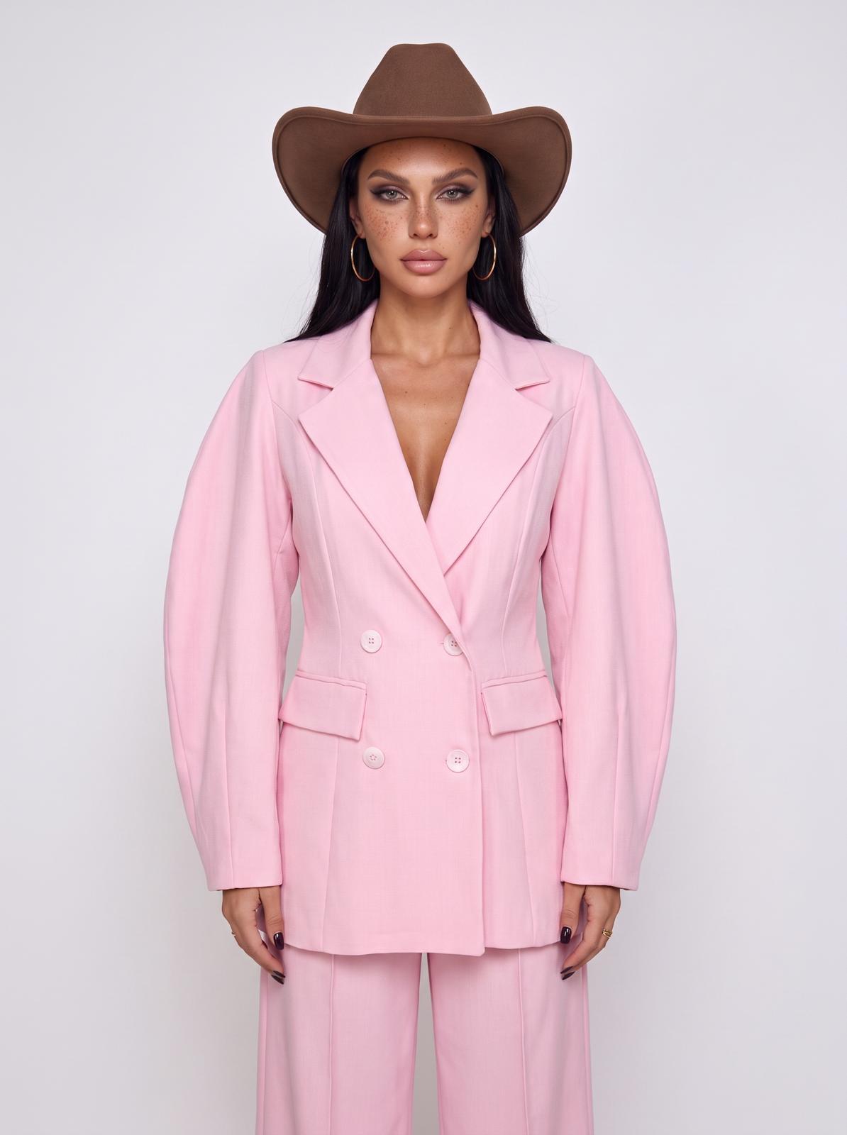 Co-ord Set Double Breasted-Pink