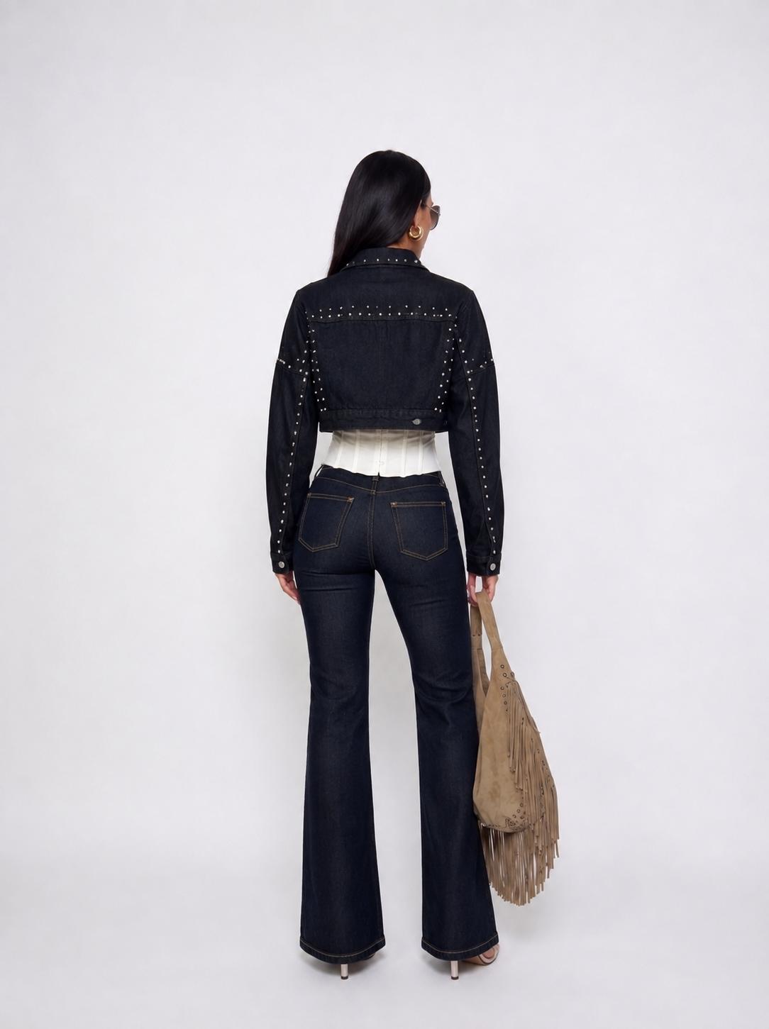 Giacca Crop Studded