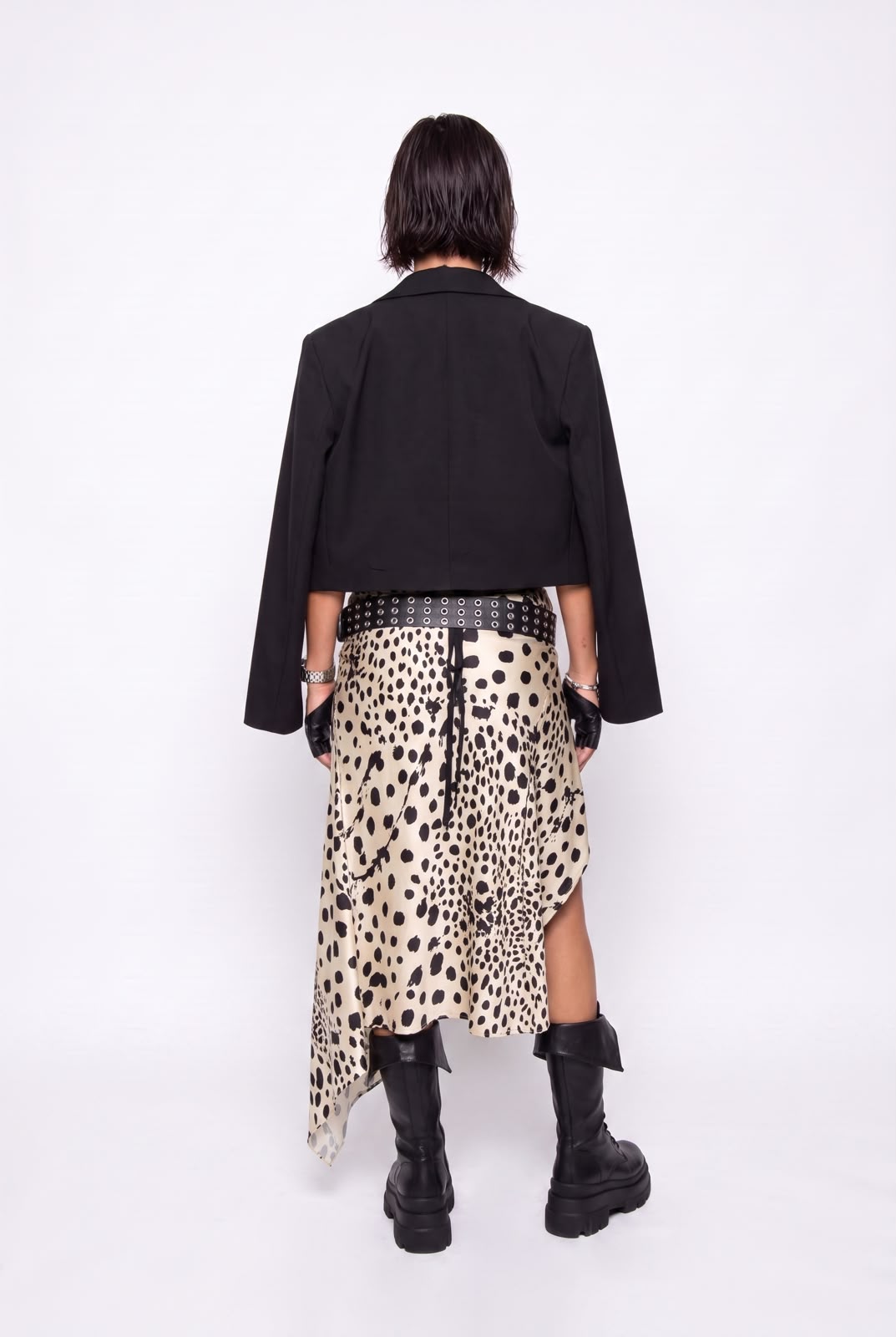 Giacca Clean Crop-Black