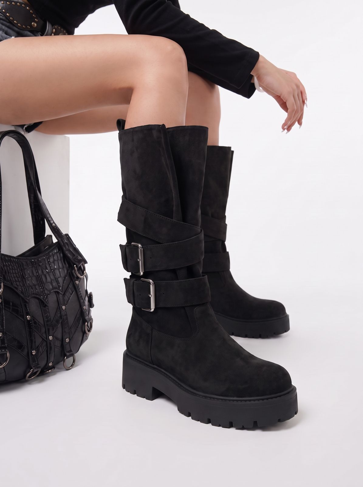 Stivale Suede Rider-Black