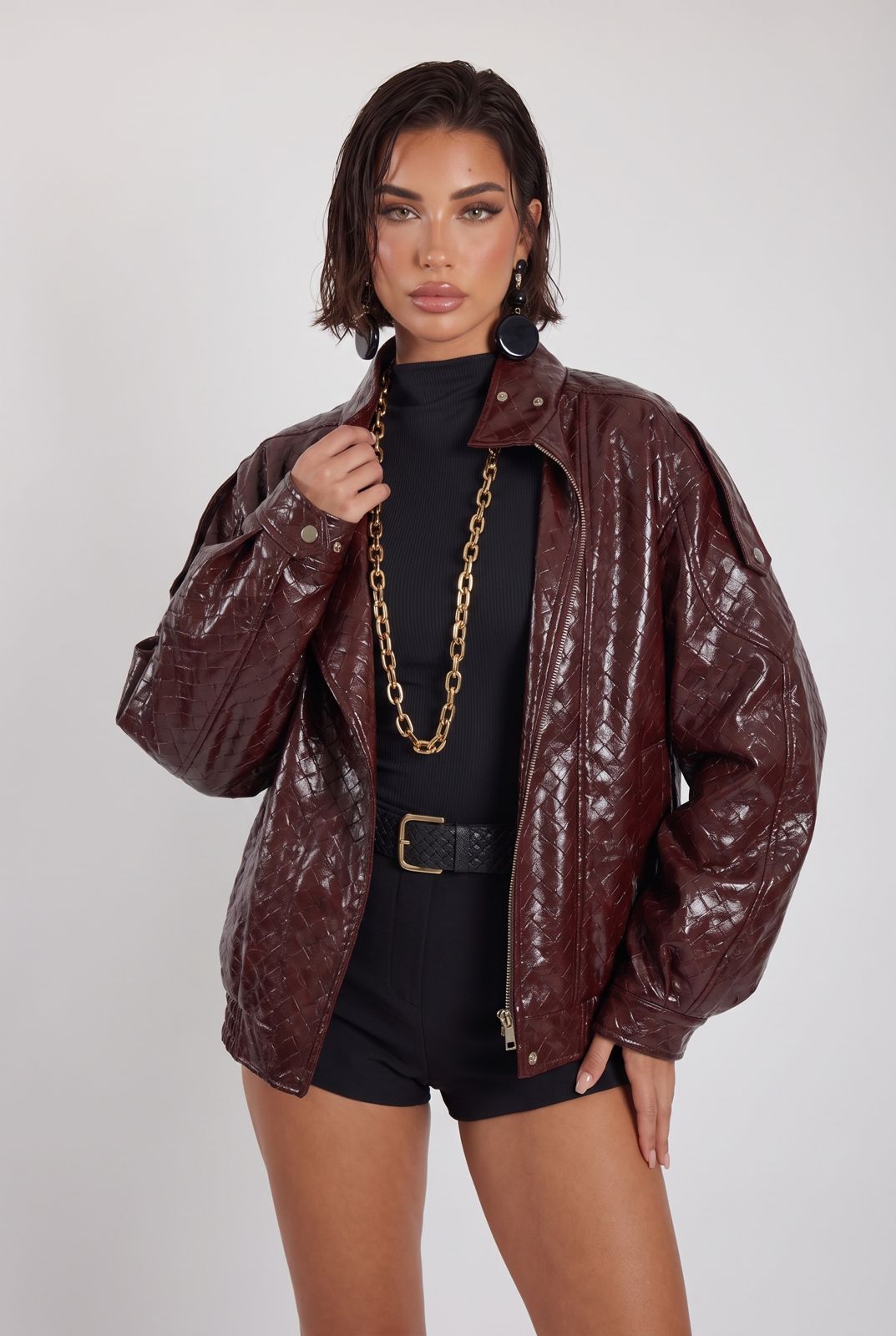 Bomber Austin-Cherry Red