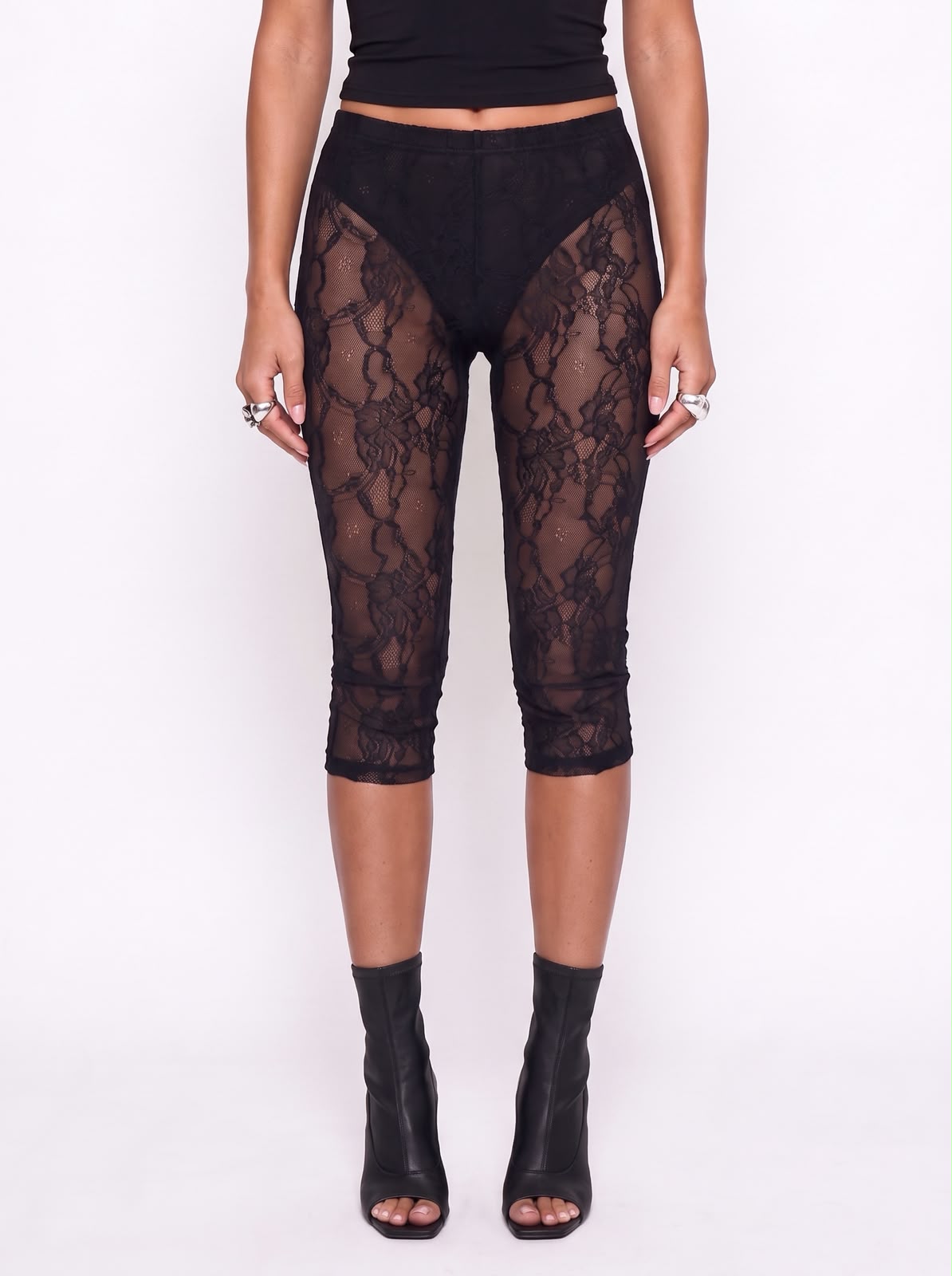 Capri Pants Skin Affair-Black