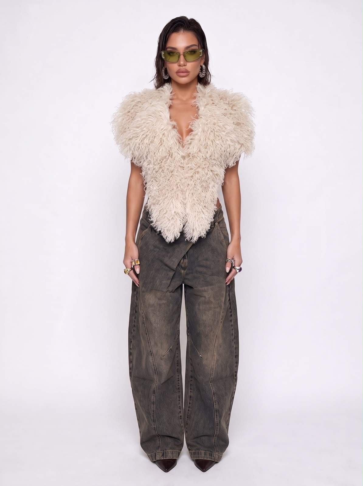 Top Extra Fur-Beige
