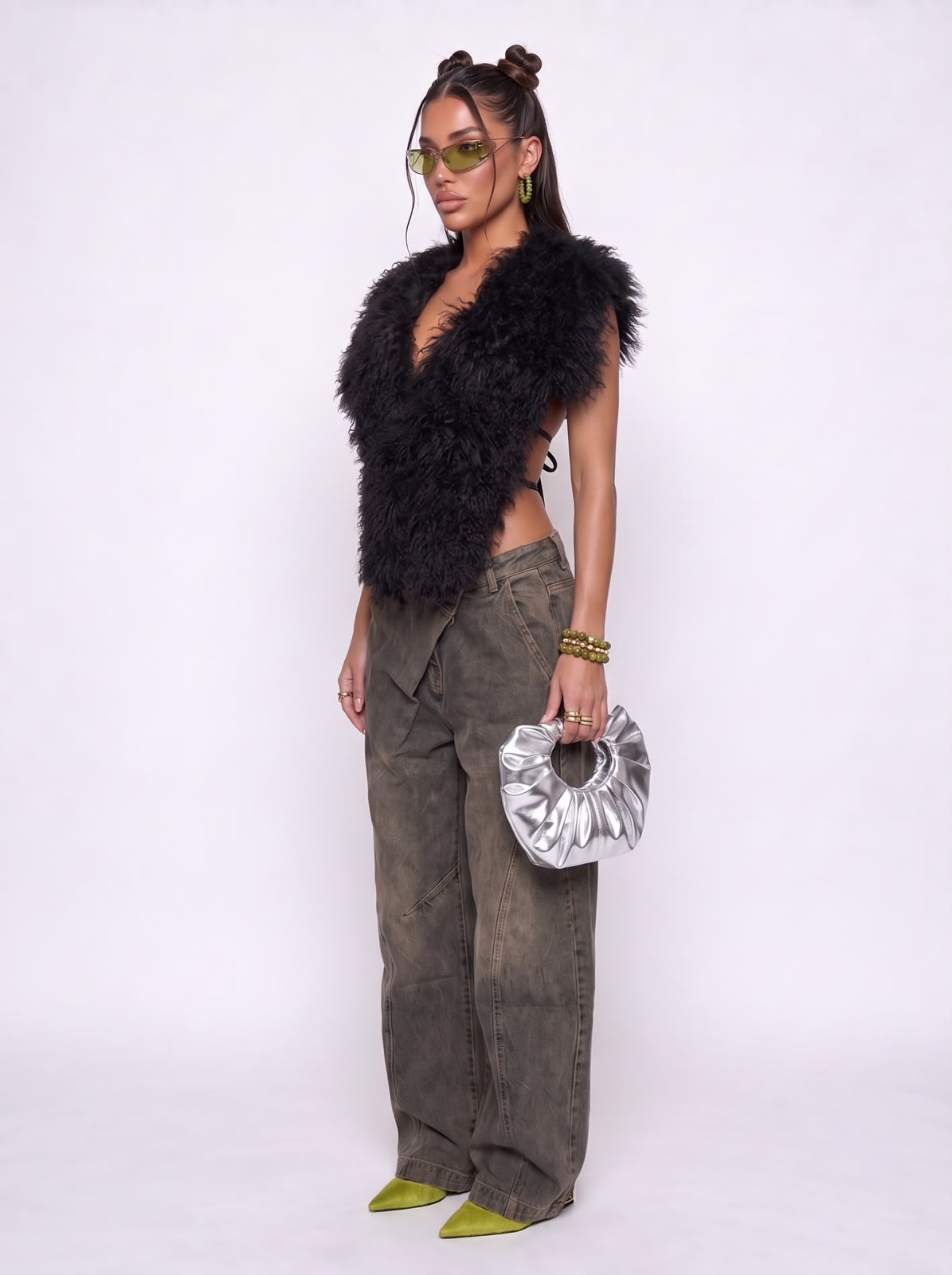 Top Extra Fur-Black