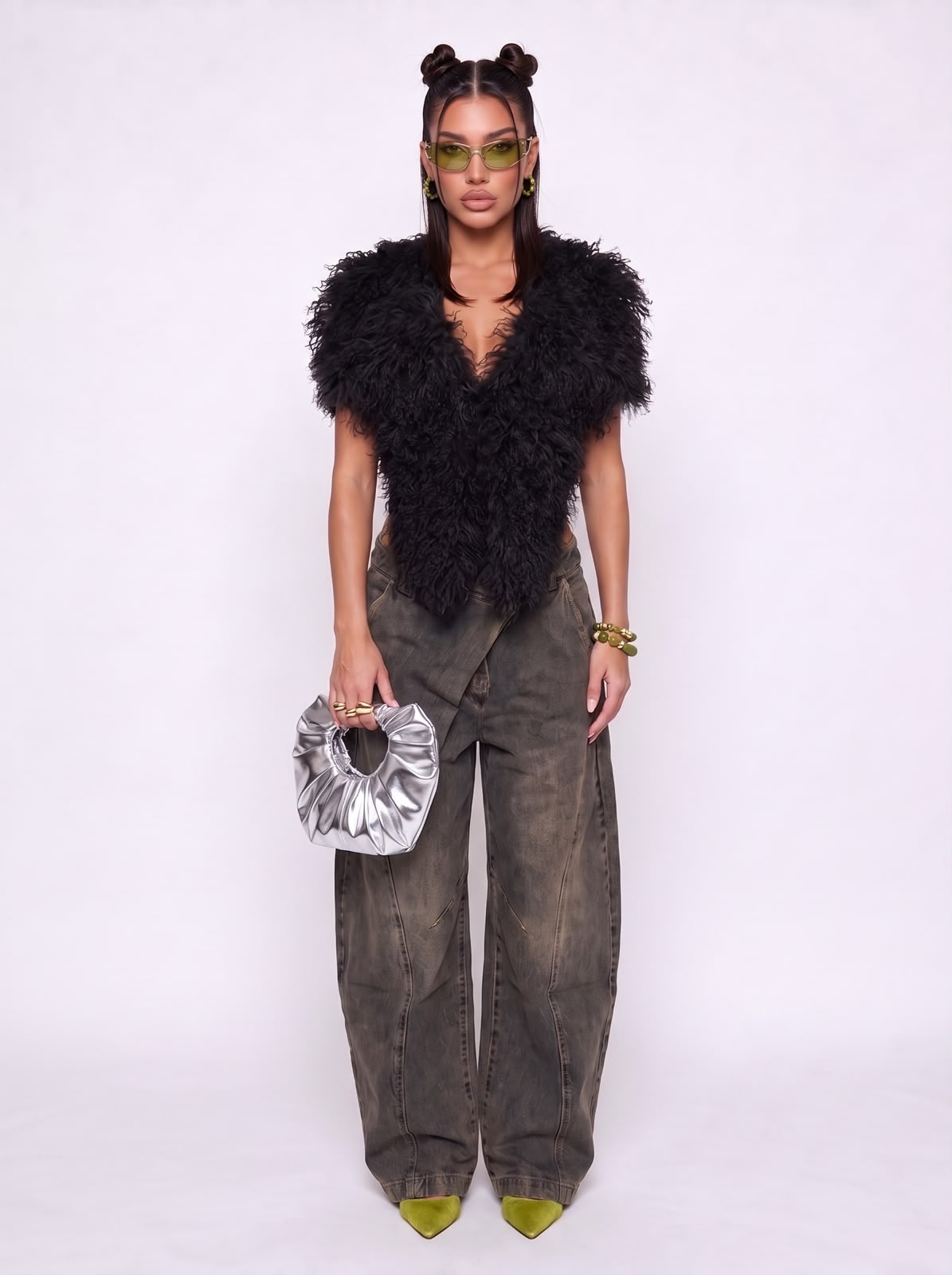 Top Extra Fur-Black