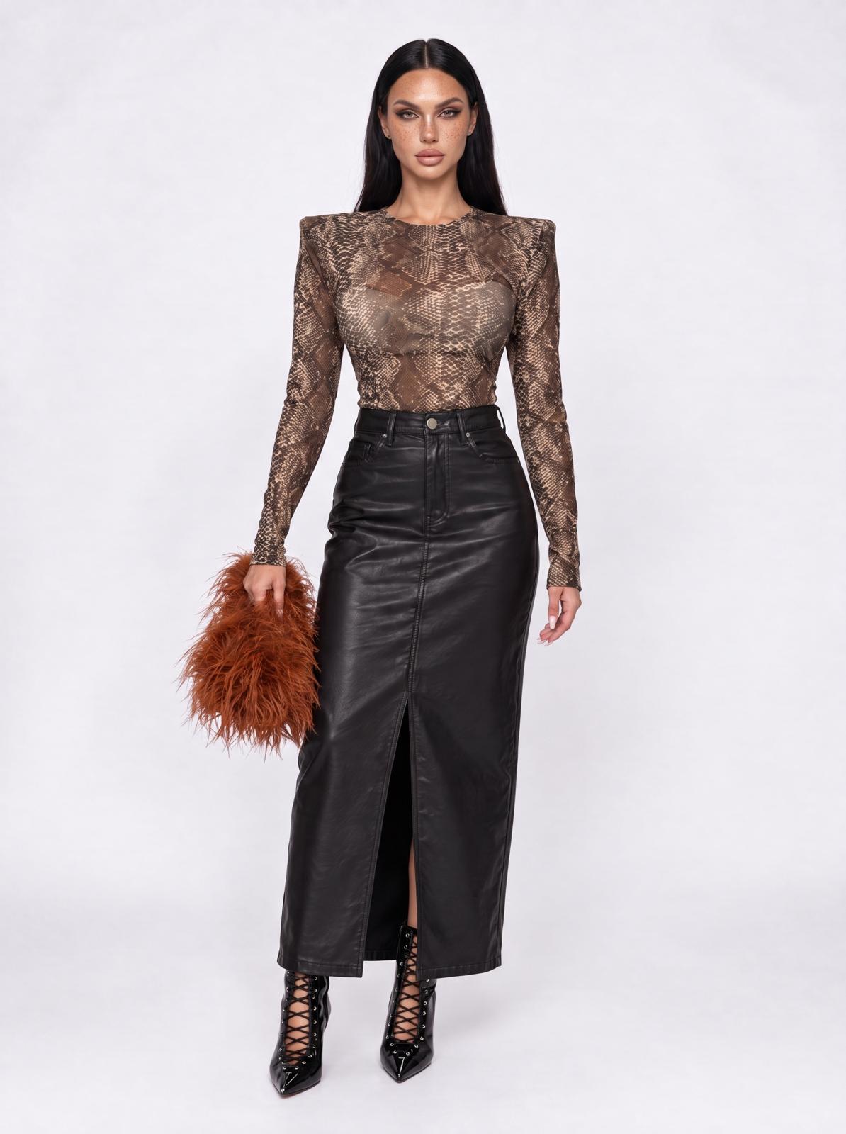 Gonna Midi Leather