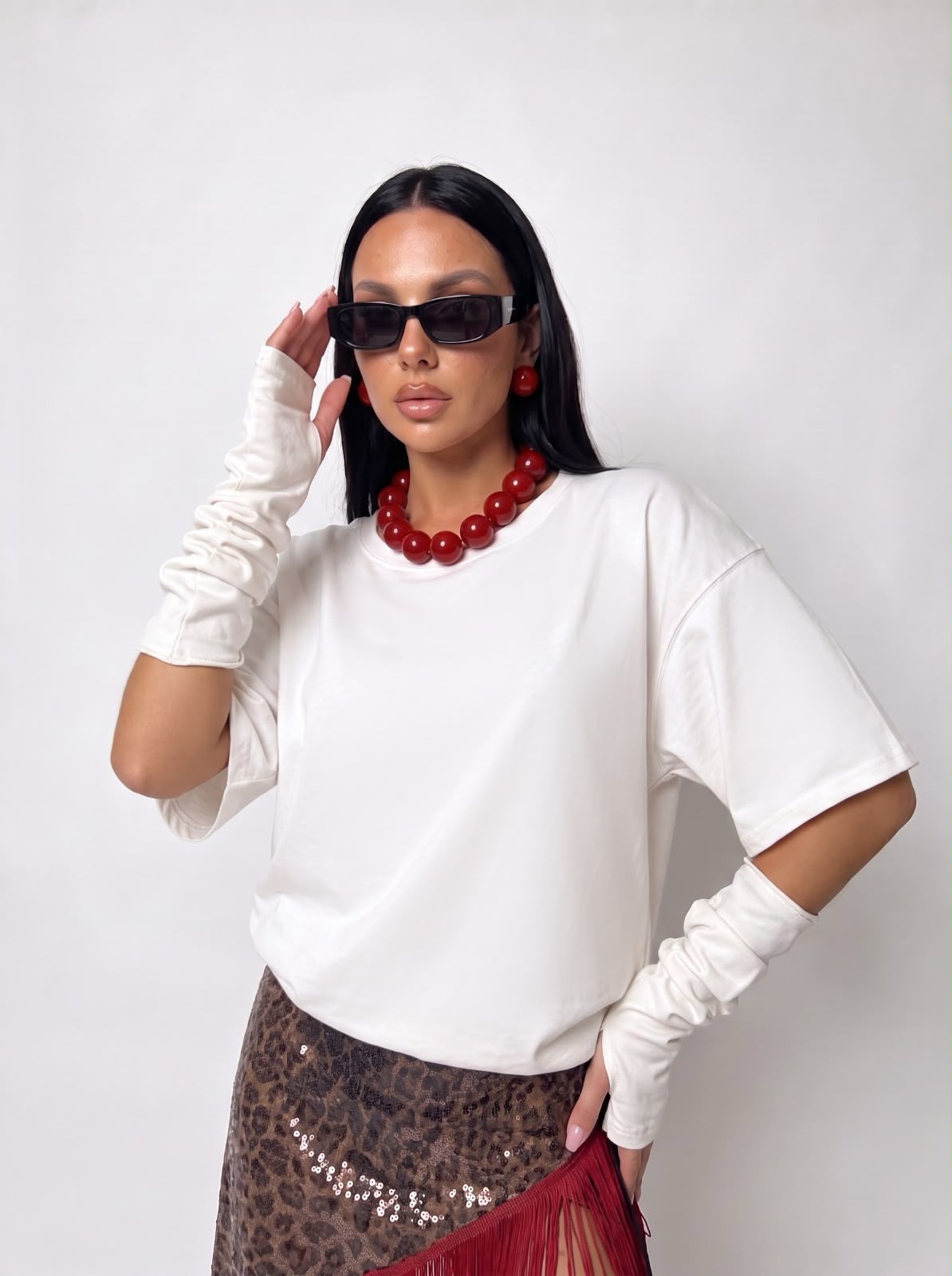 T-Shirt Shoulder On - White