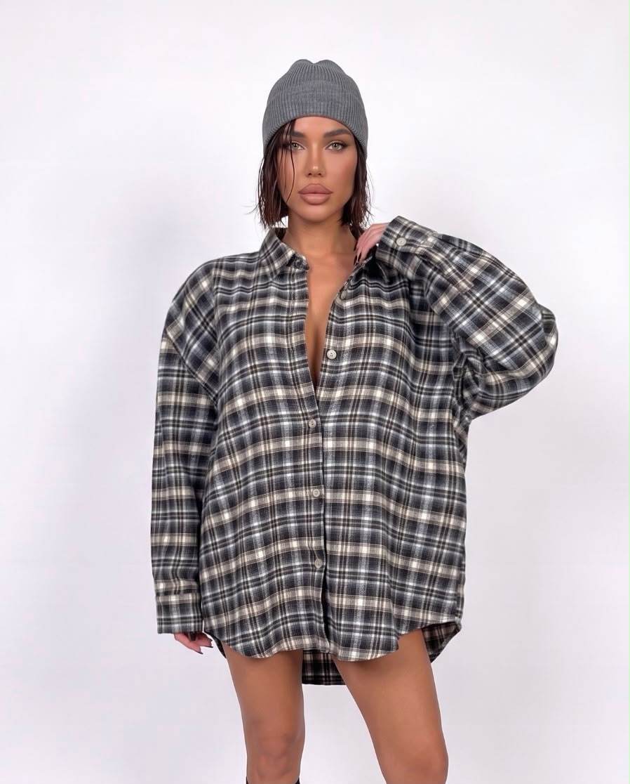 Camisa de cuadros estilo country - Negro
