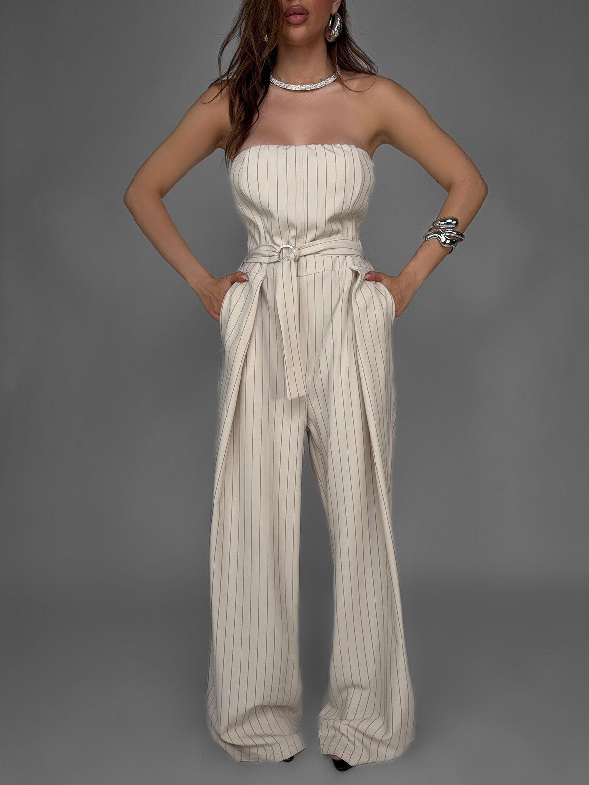 Tuta Striped-Beige