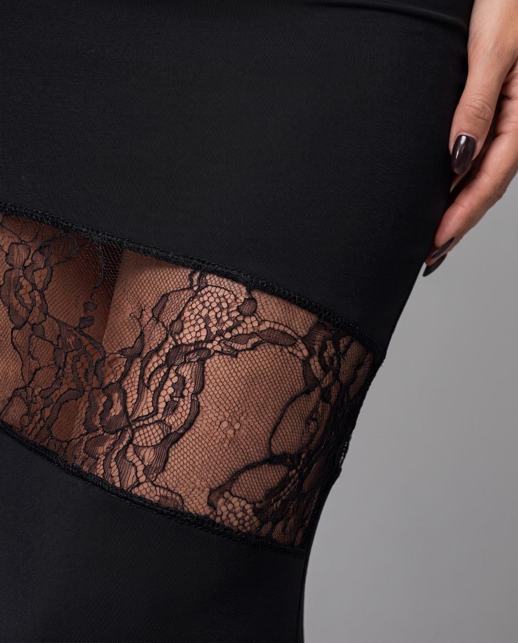 Abito Veil Lace-Black