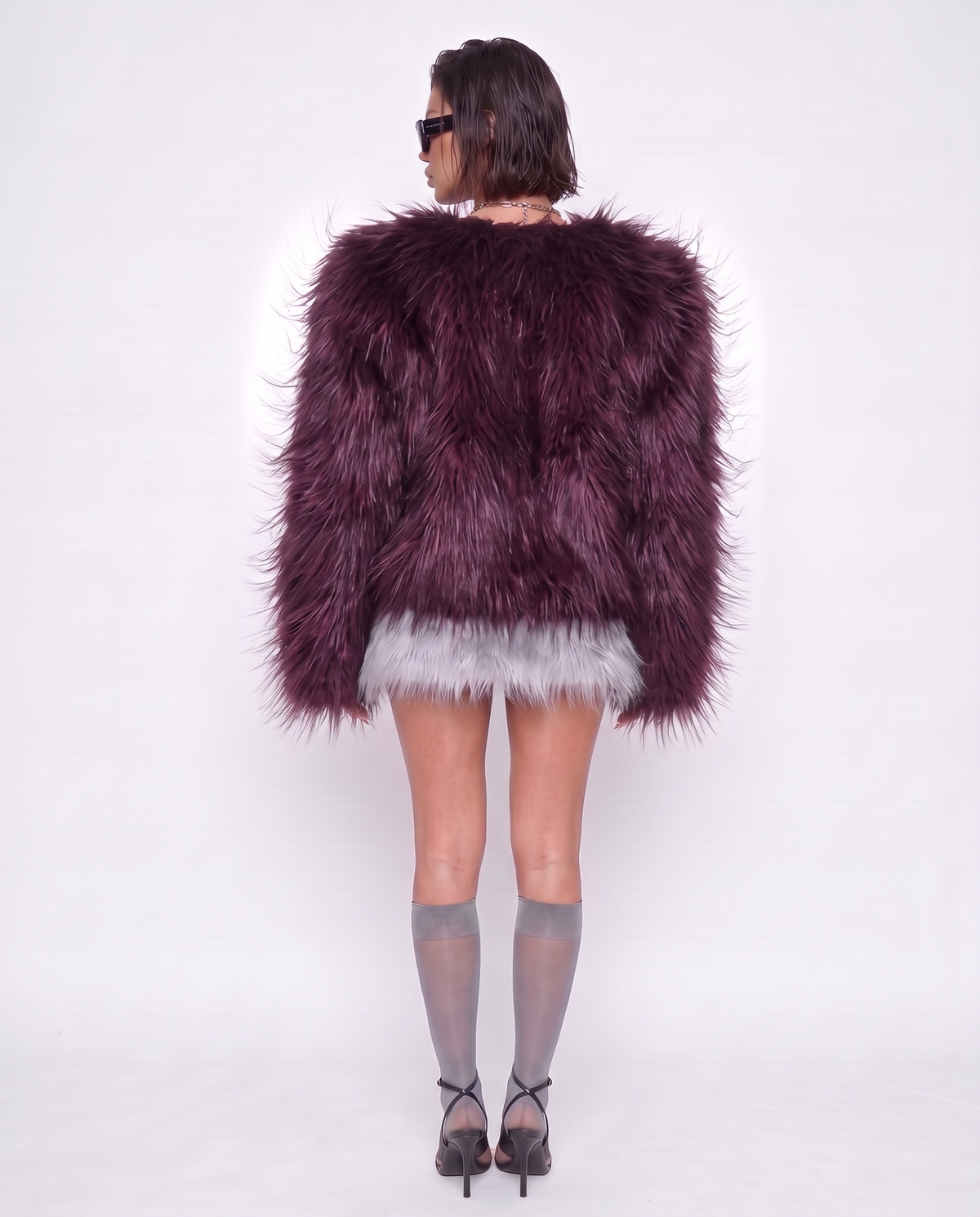 Piel sintética Fluffy Crush-Rojo Cereza
