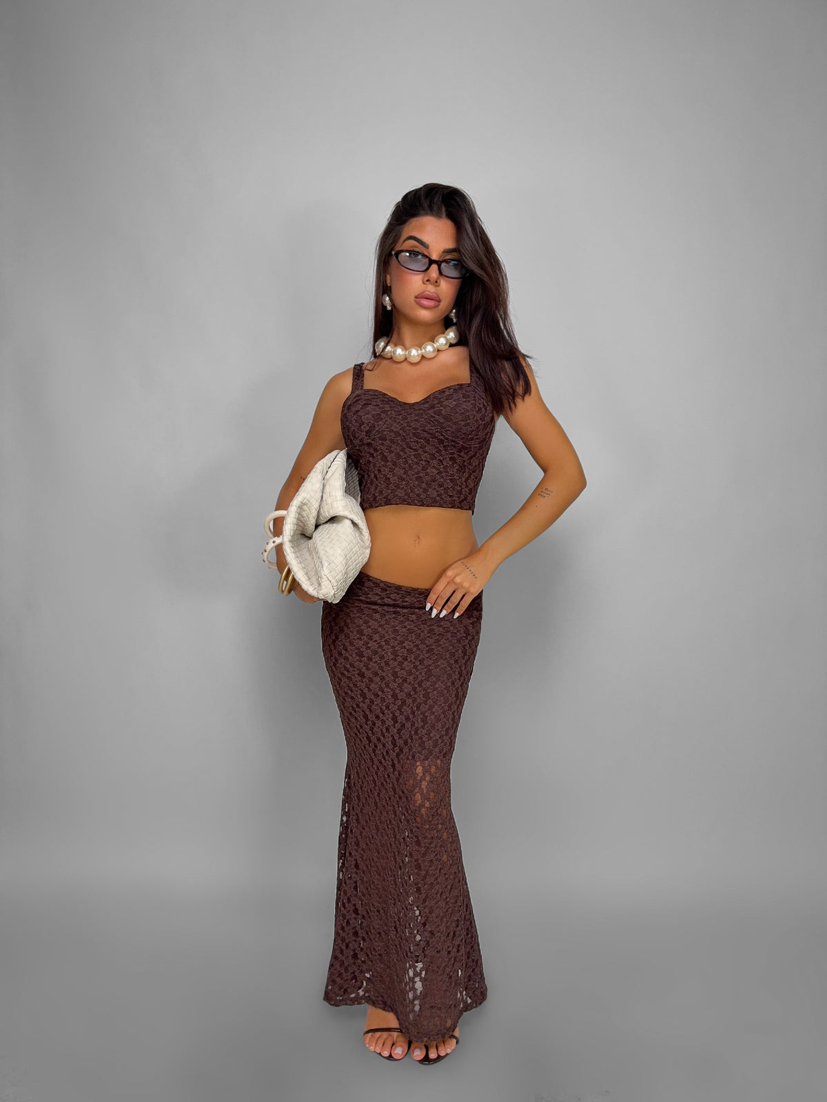 Co-ord Malibu Lace-Brown