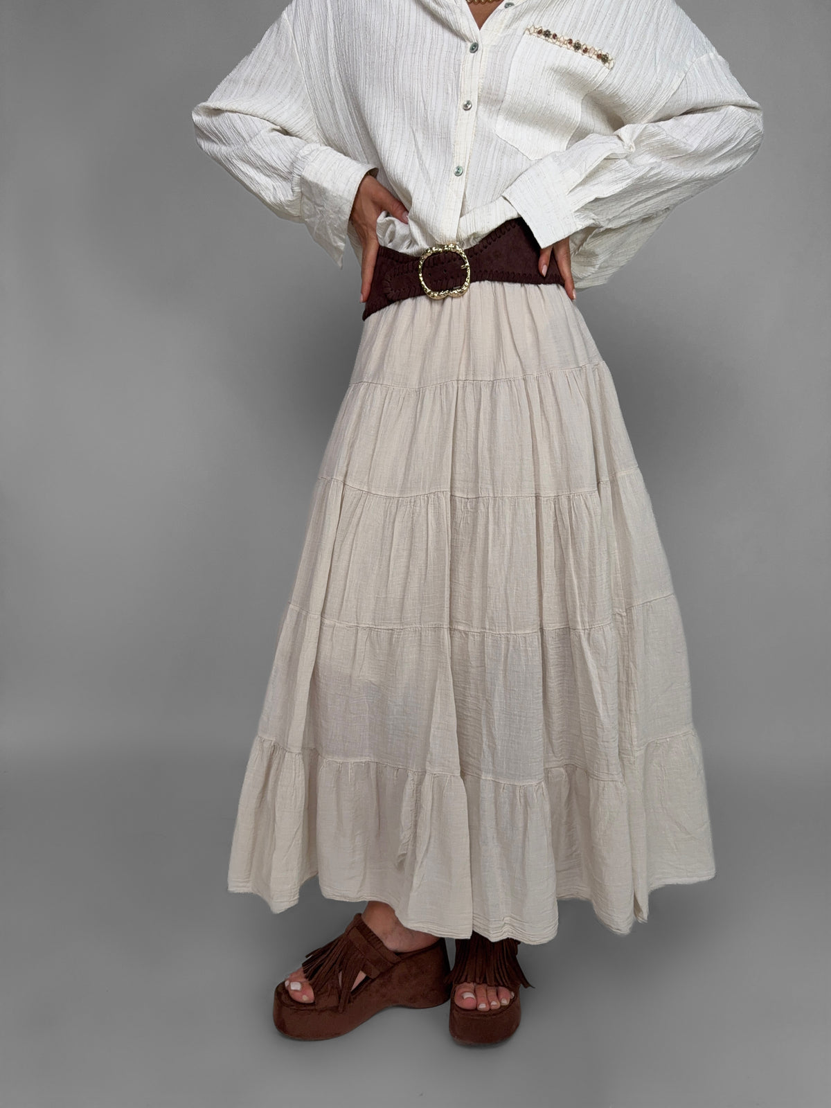 Gonna Tiered-Beige