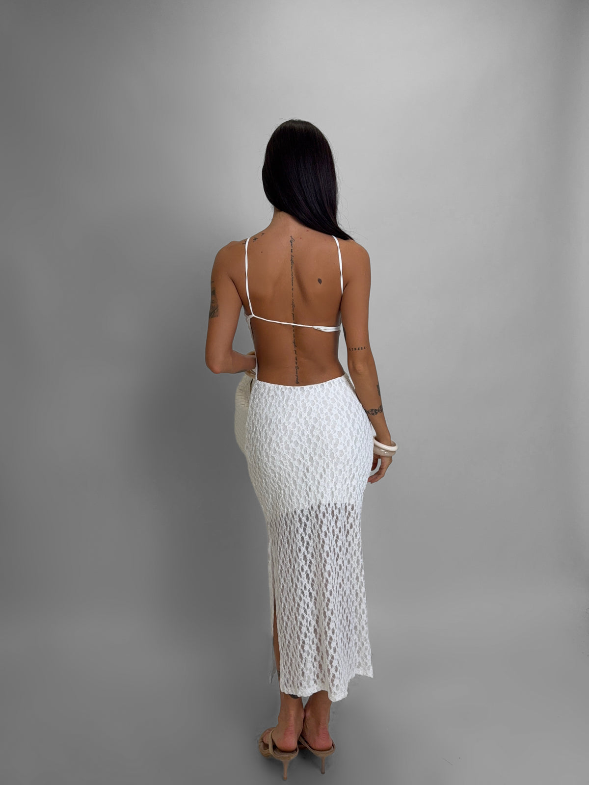 Abito Lace Glow-Panna