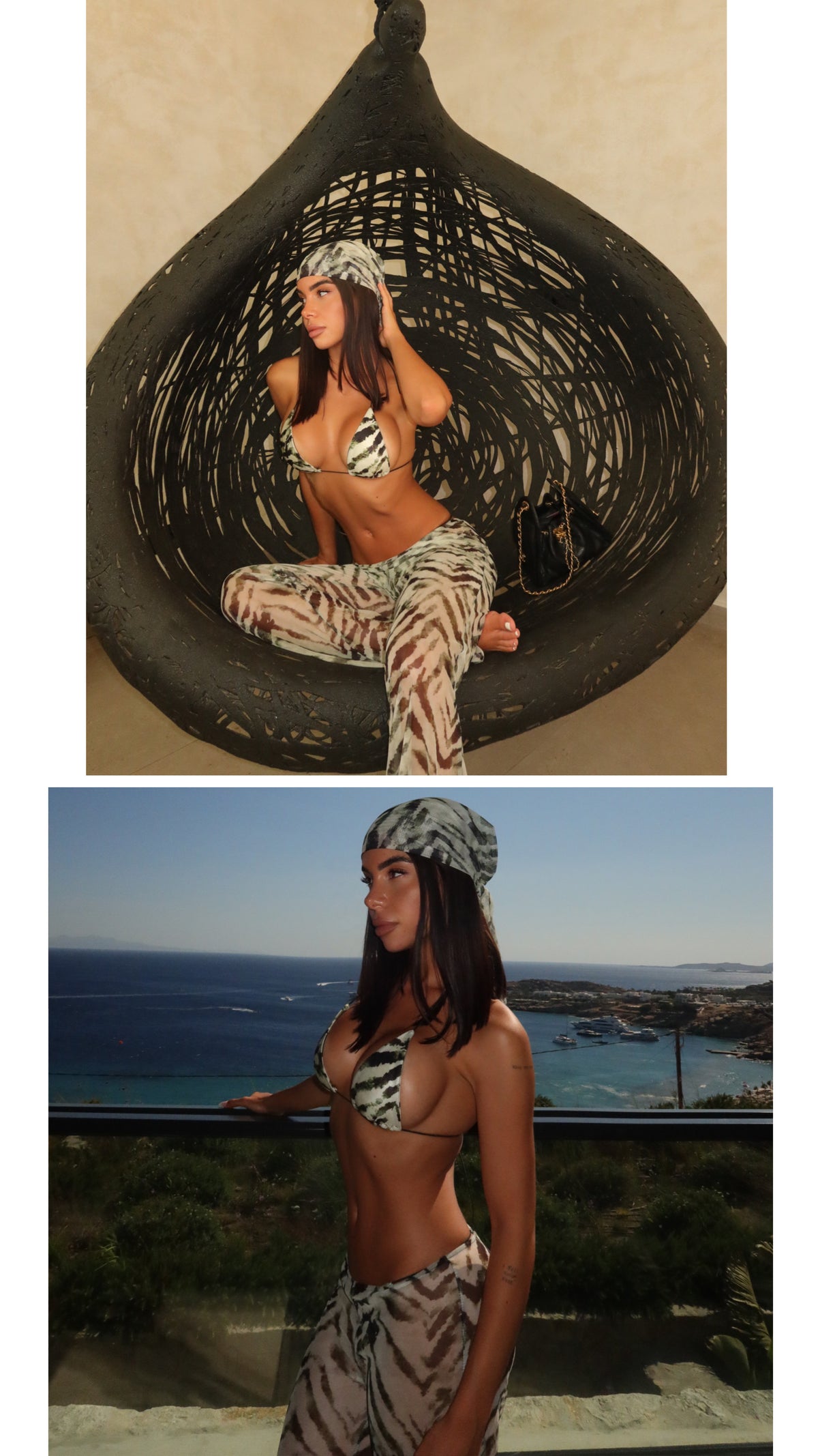 Set 3 Pezzi Bikini+Bandana+Pantalone Adele