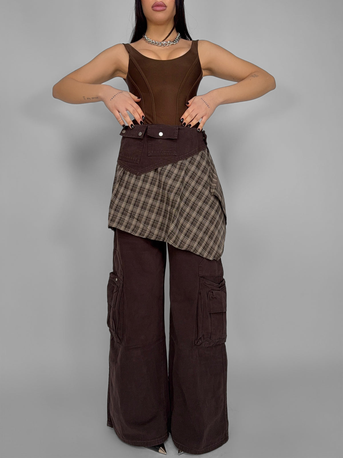 Cargo Denim Skirt
