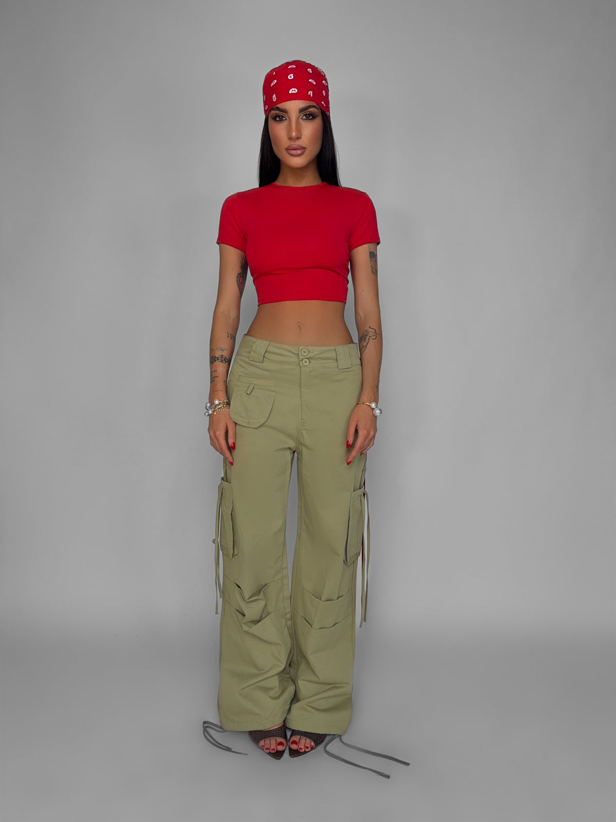 Total Look Back Tie Red